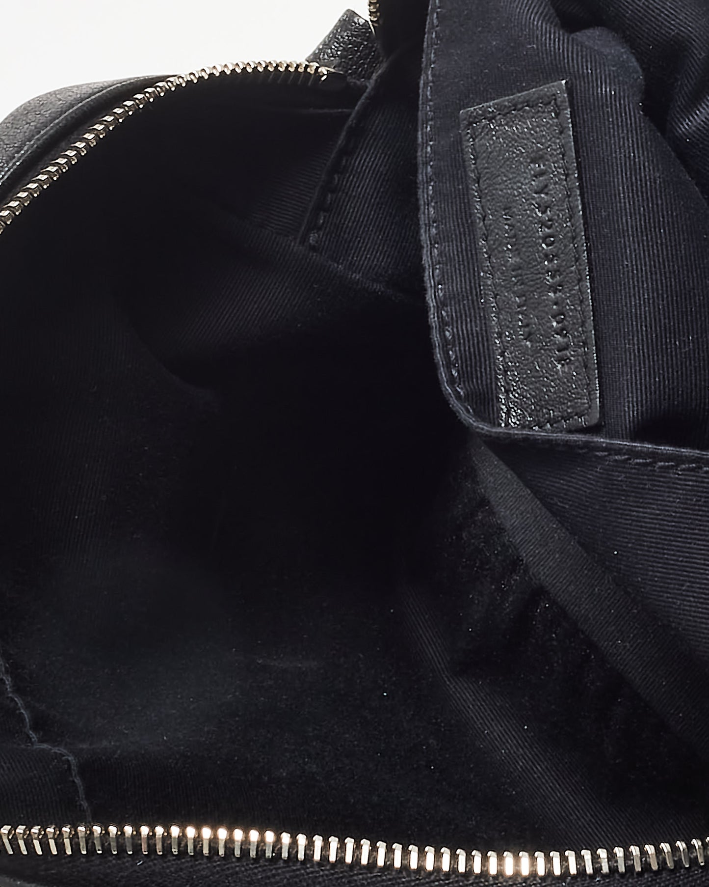 Saint Laurent Black Leather Embossed Logo Lou Camera Bag