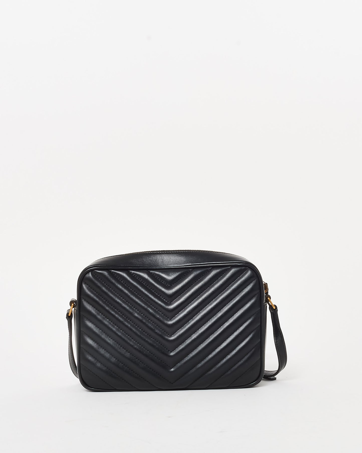 Saint Laurent Black Matelassé Leather GHW Lou Camera Bag