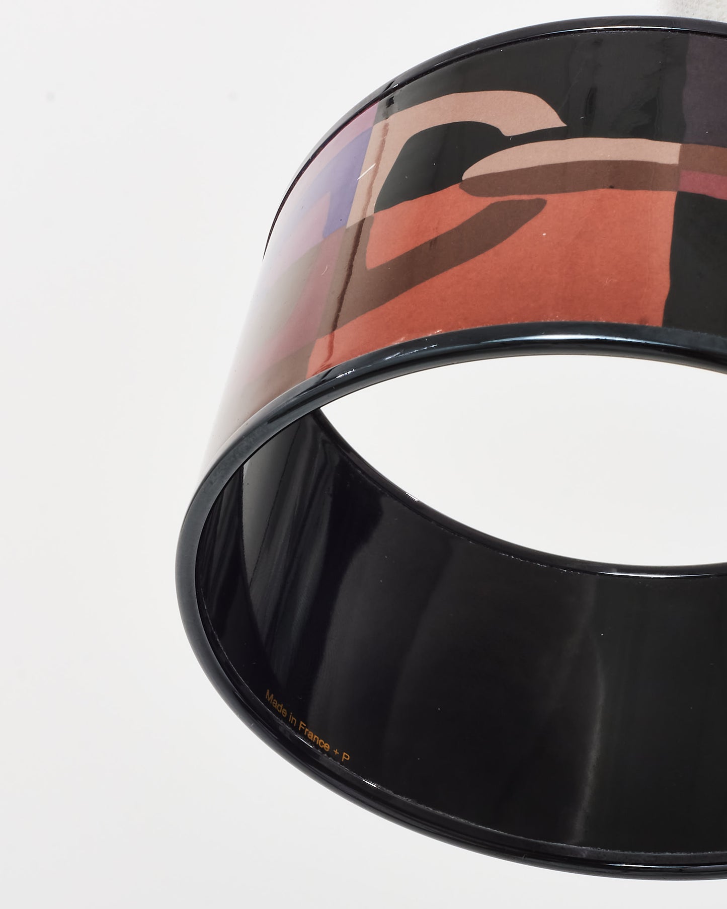 Hermès Purple and Brown Optique Chaine D'Ancre PVC Extra Wide Bangle