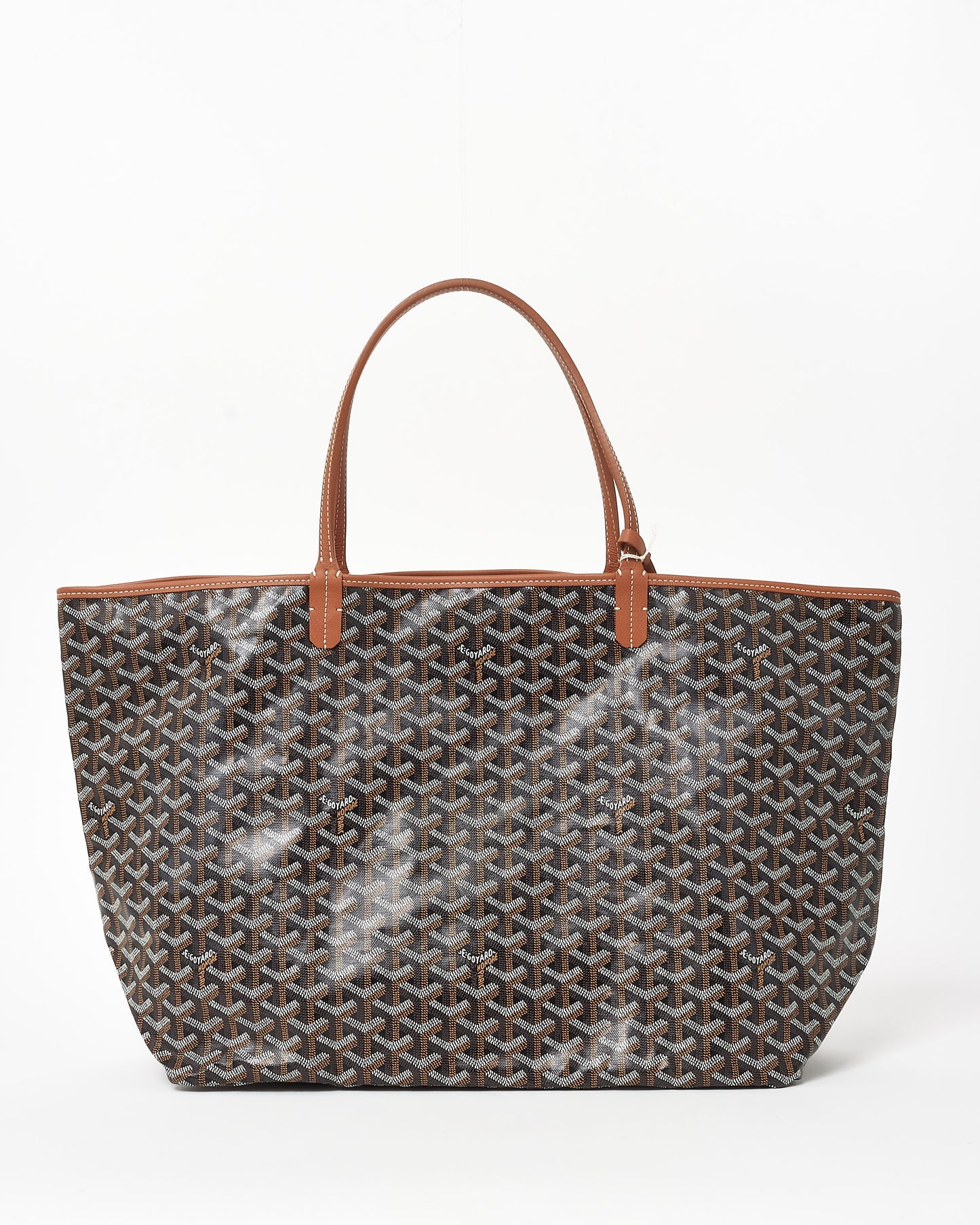 Goyard Black & Tan Monogram Canvas Saint Louis GM Tote W Pouch