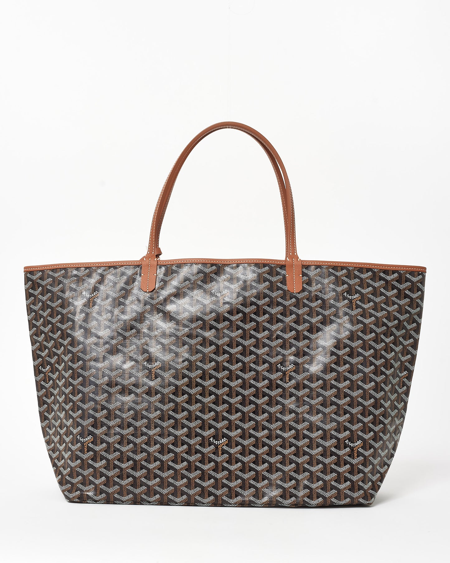 Goyard Black & Tan Monogram Canvas Saint Louis GM Tote W Pouch