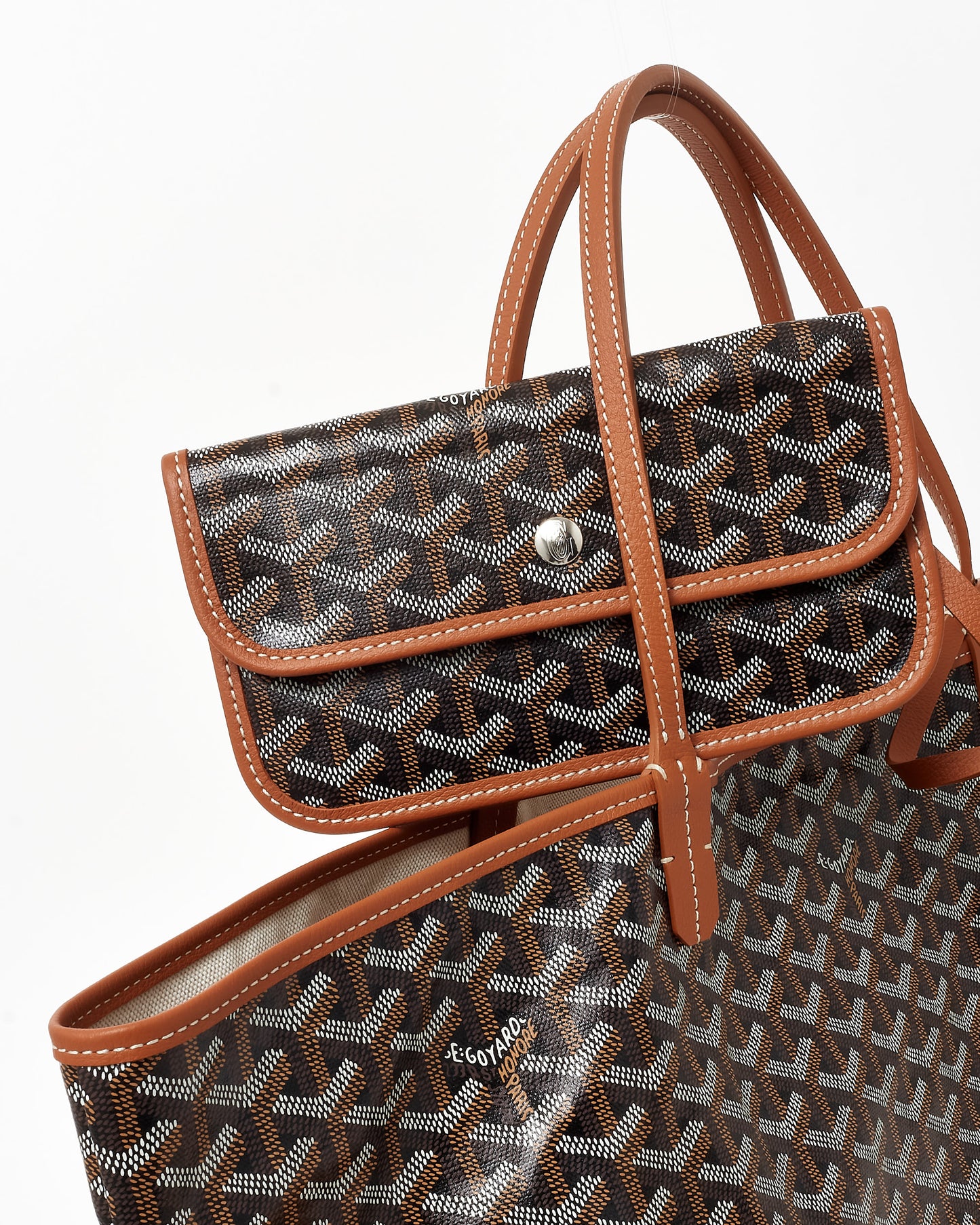 Goyard Black & Tan Monogram Canvas Saint Louis GM Tote W Pouch