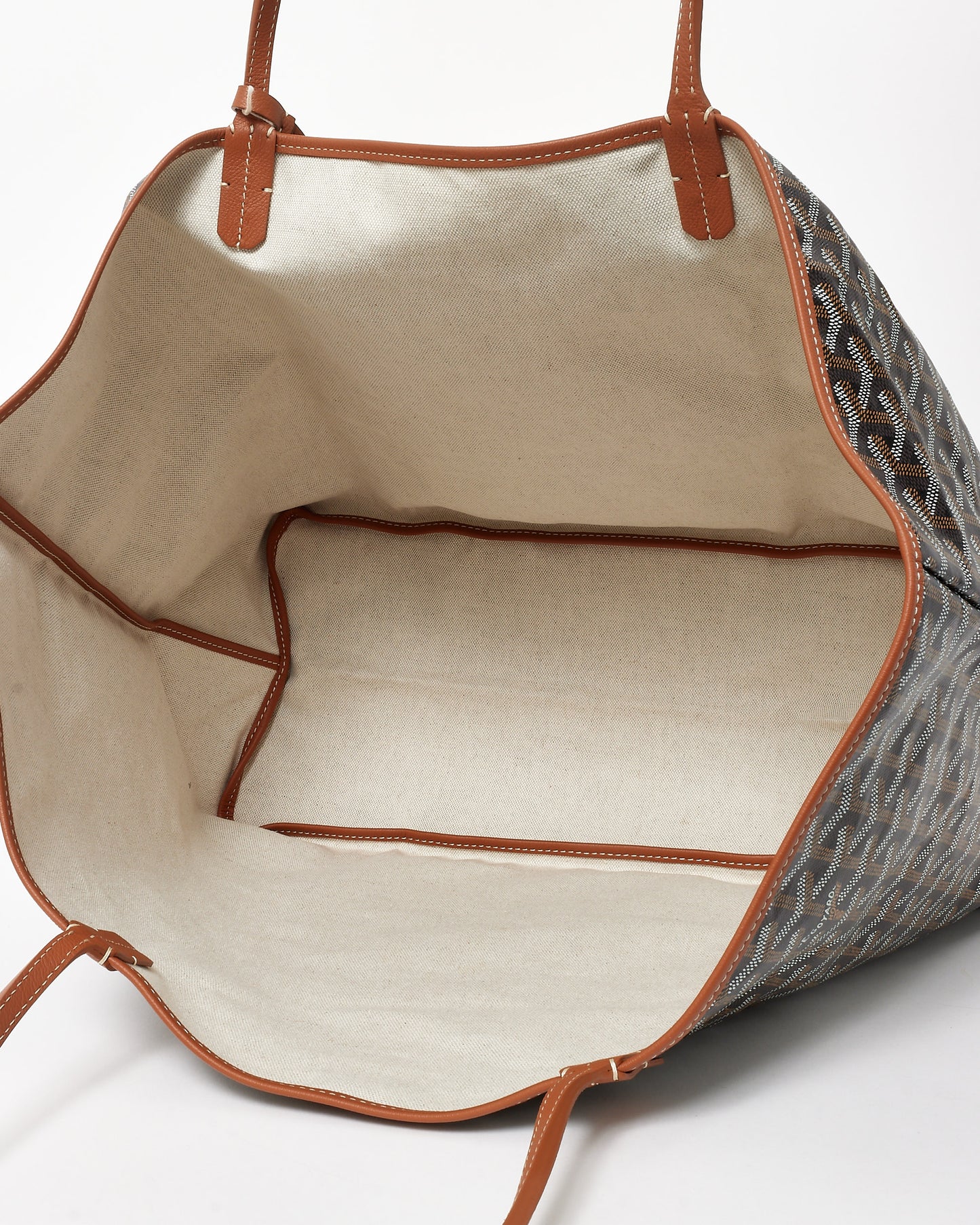 Goyard Black & Tan Monogram Canvas Saint Louis GM Tote W Pouch