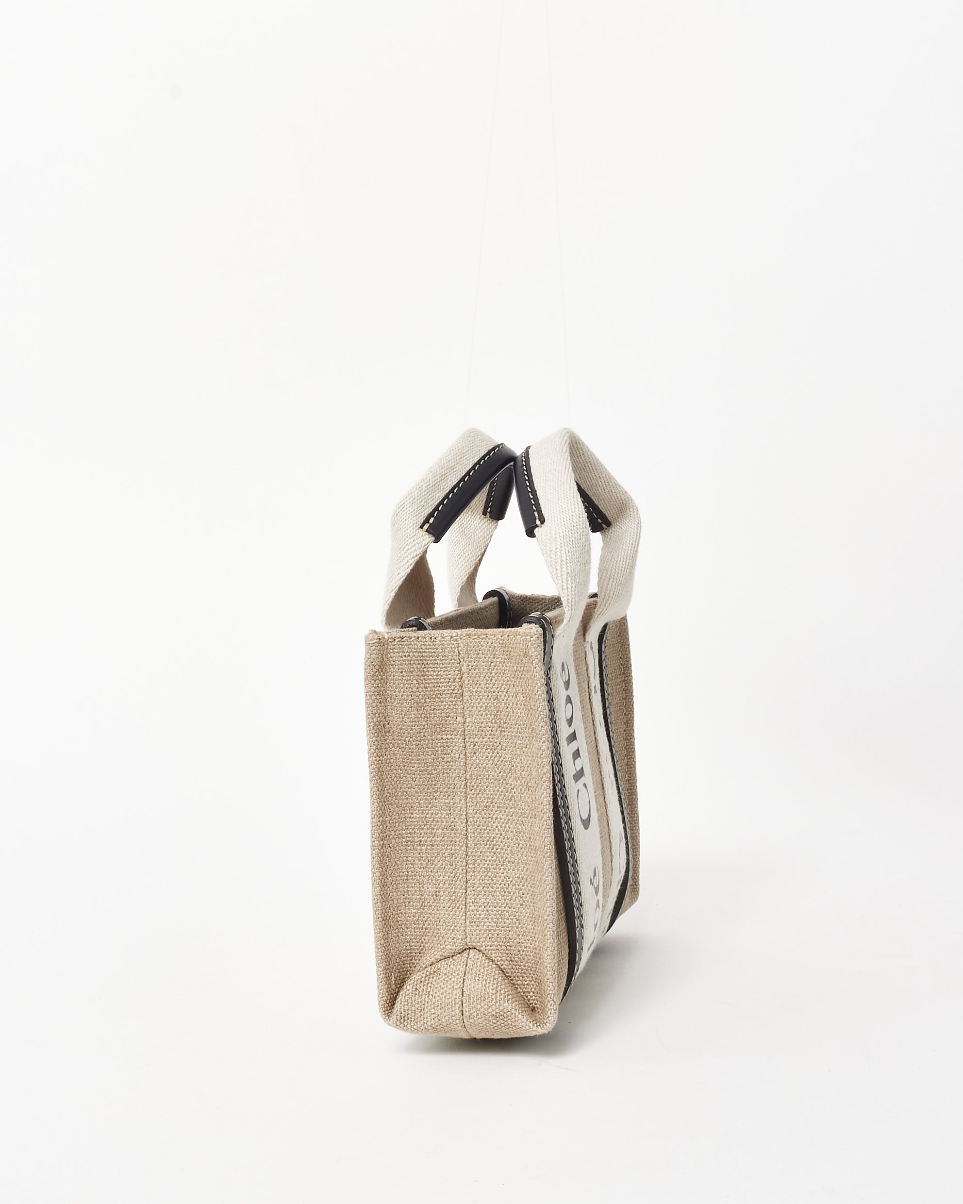 Buy Chloé Canvas Mini Woody Crossbody Tote Bag