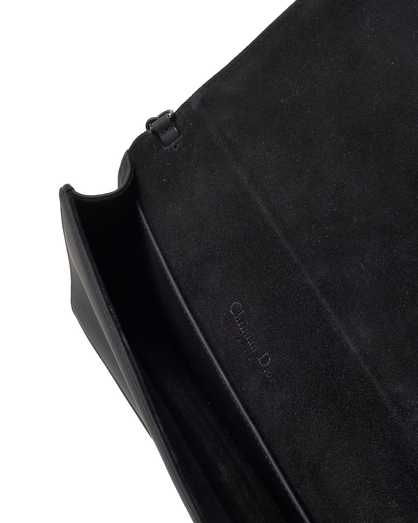Dior So Black Ultra Matte Leather Cannage Wallet On Chain W/Out Charms