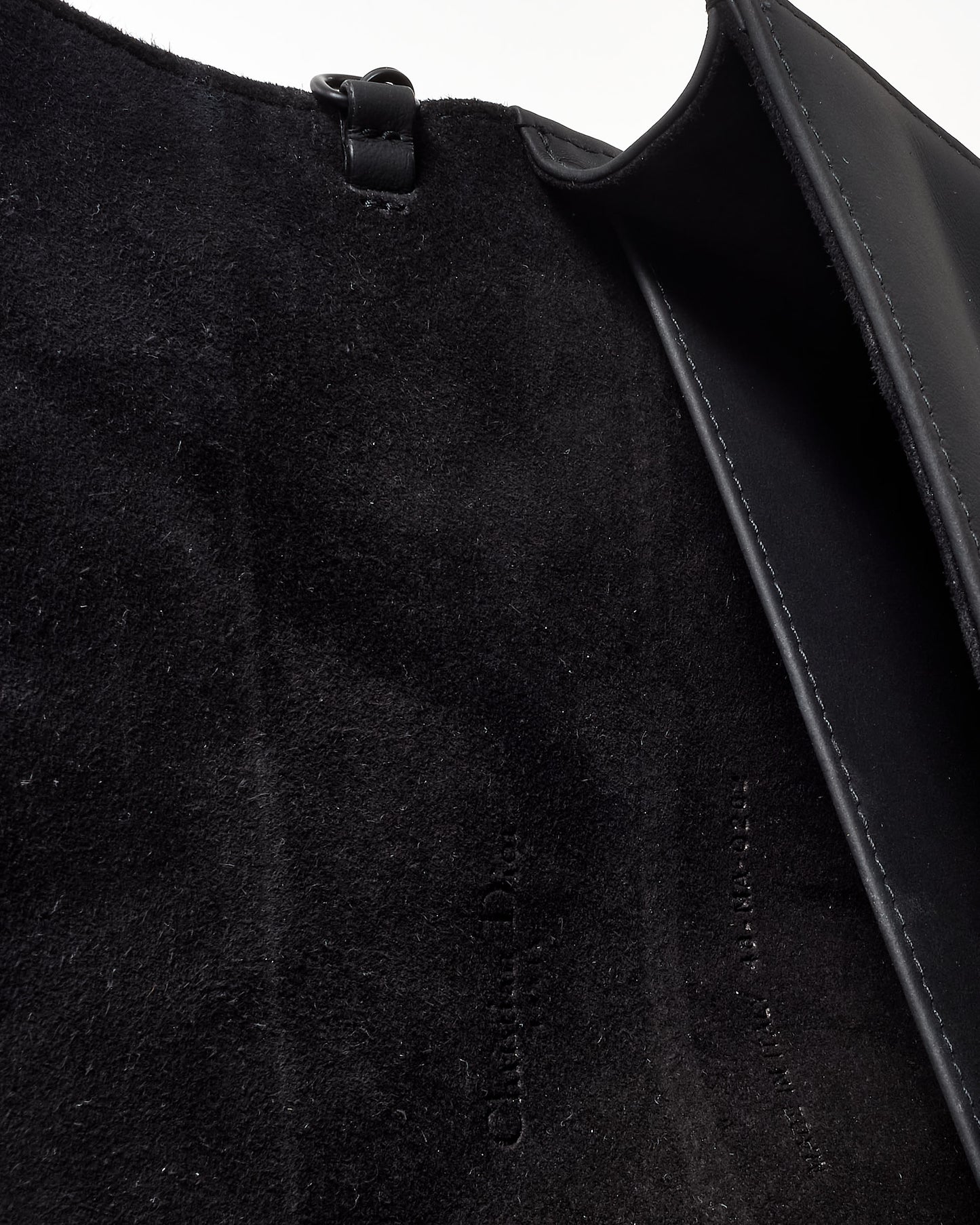 Dior So Black Ultra Matte Leather Cannage Wallet On Chain W/Out Charms