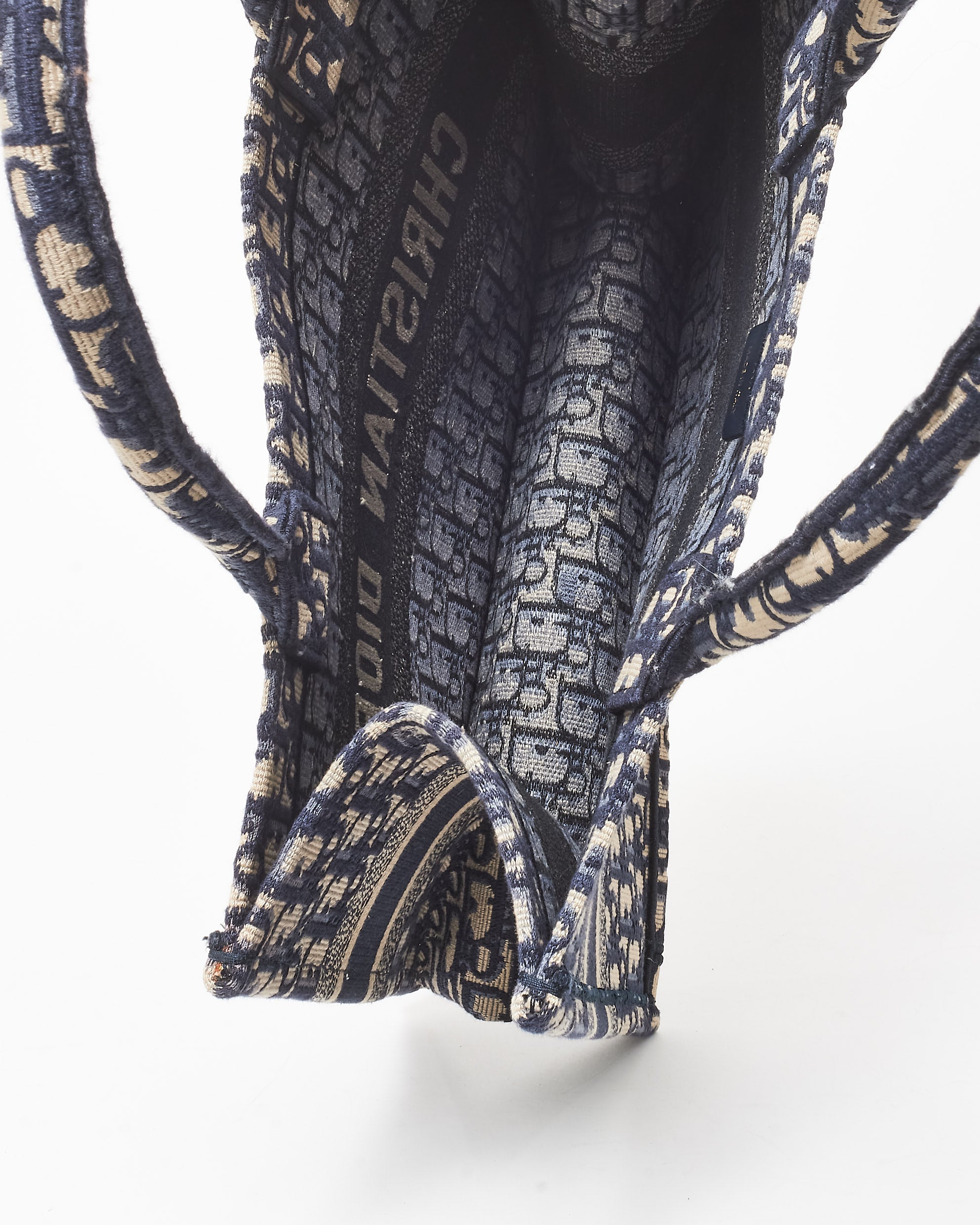 Buy Dior Blue & Ecru Oblique Canvas Small Book Tote