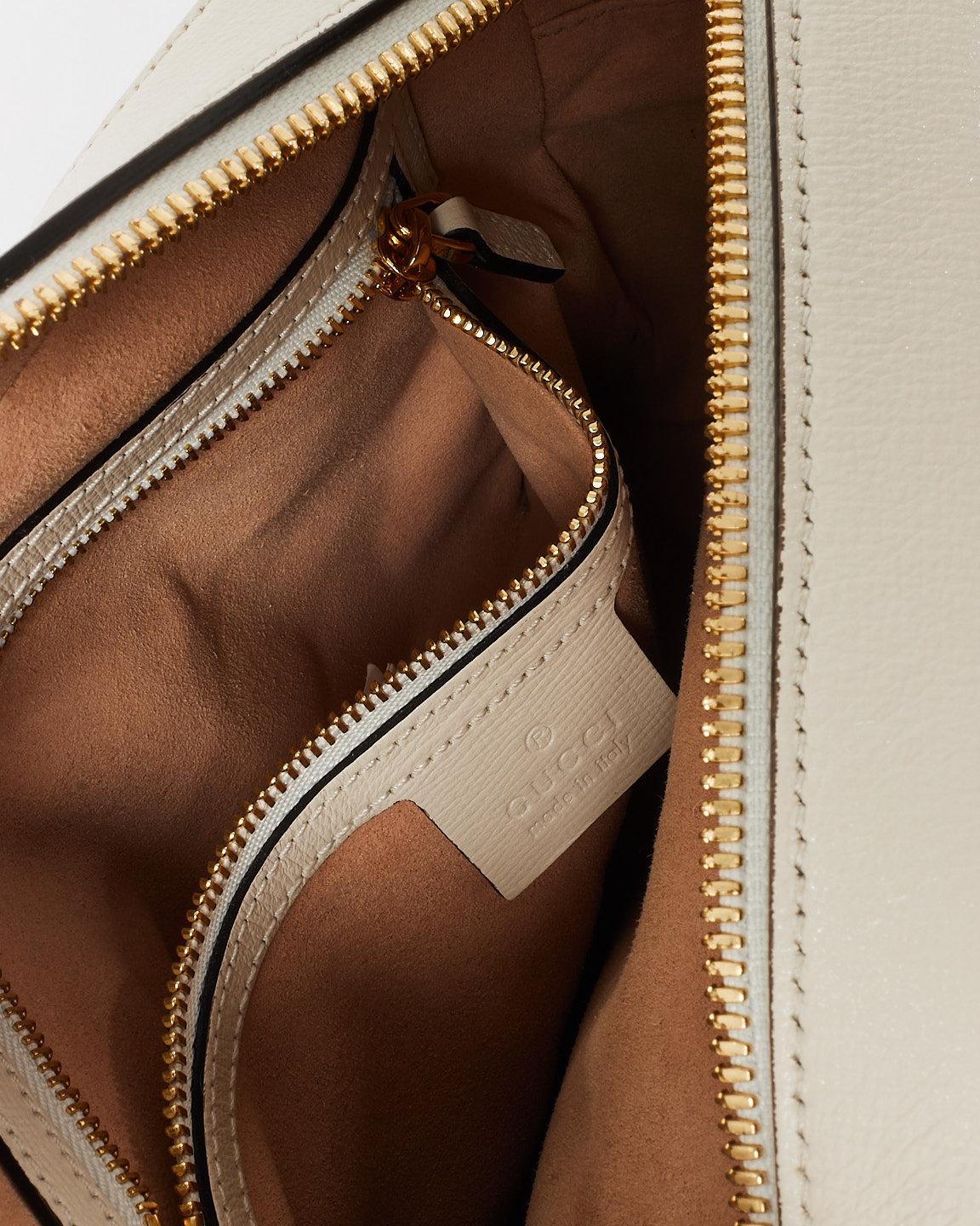 Gucci Monogram Coated Canvas & Cream Leather 1955 Horsebit Crossbody Camera Bag