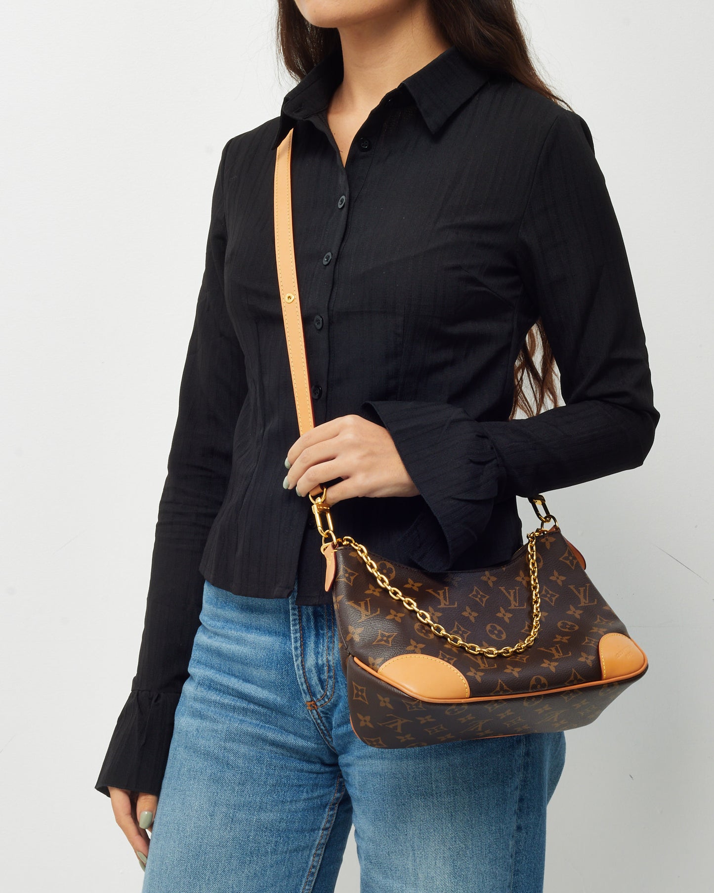 Louis Vuitton Monogram Canvas Boulogne PM Chain Shoulder Bag with Strap
