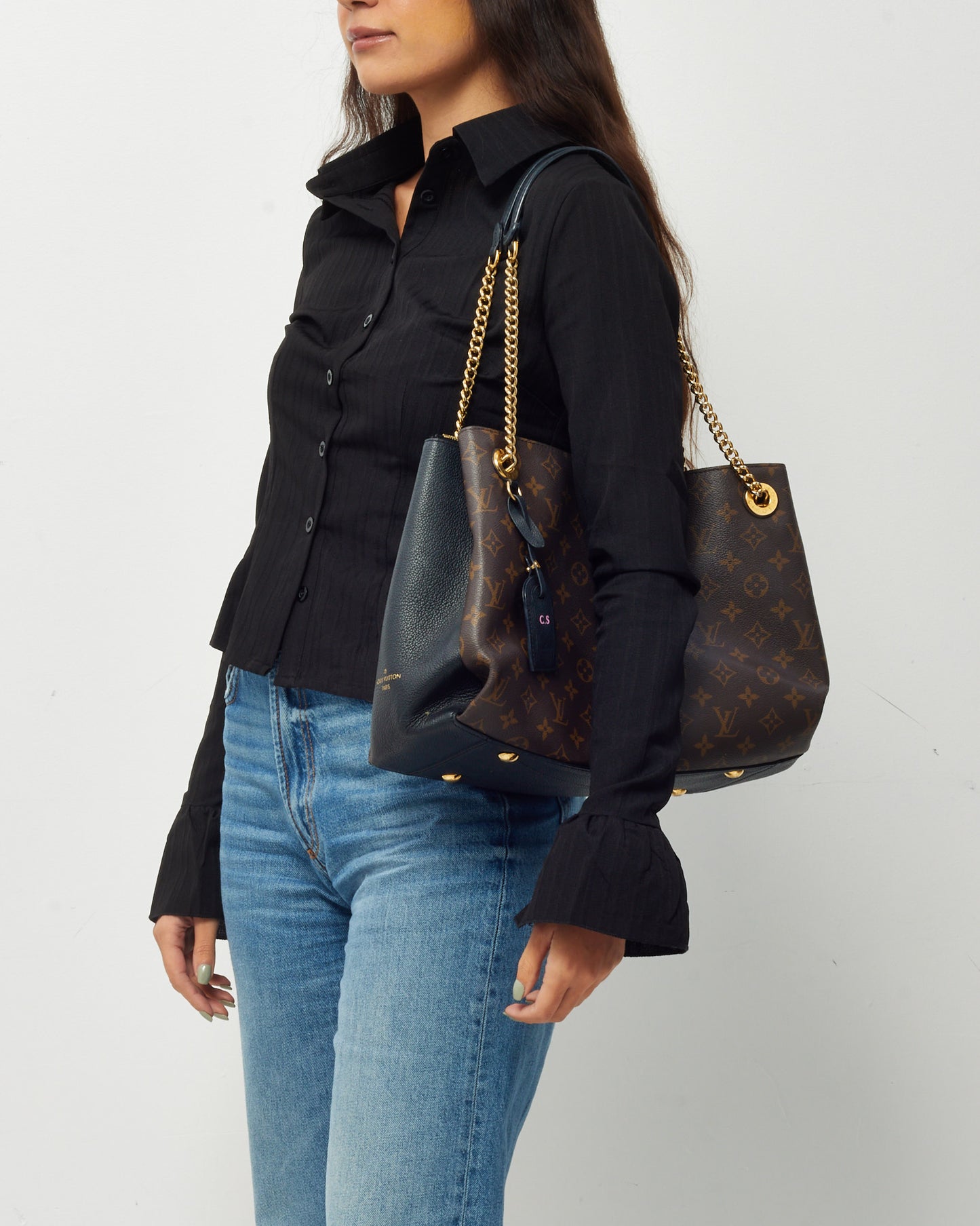 Louis Vuitton Monogram Canvas & Black Leather Suréne MM Bag