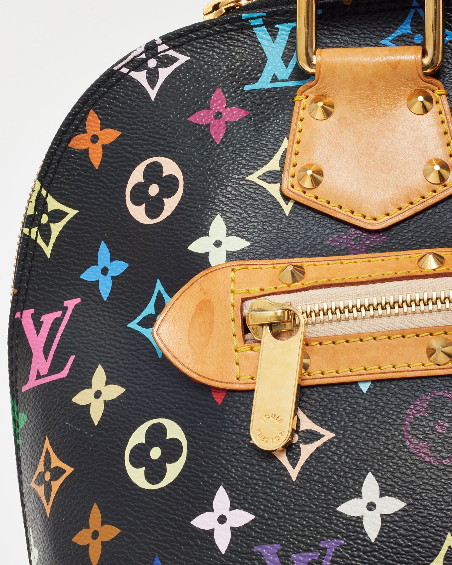 Louis Vuitton Black & Multi Monogram Murakami Coated Canvas Alma PM Bag