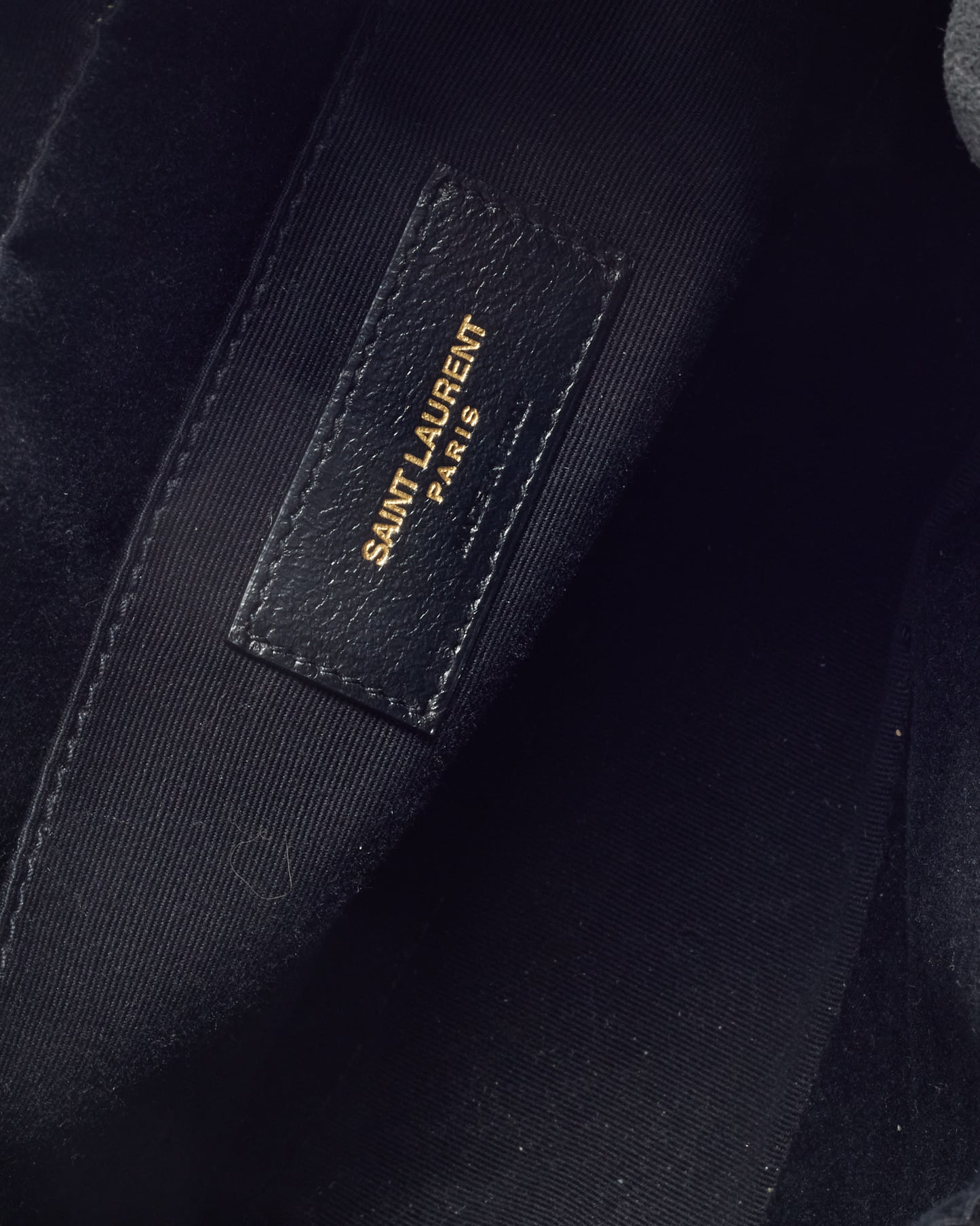 Saint Laurent Black Chevron Leather YSL Lou Camera Bag GHW