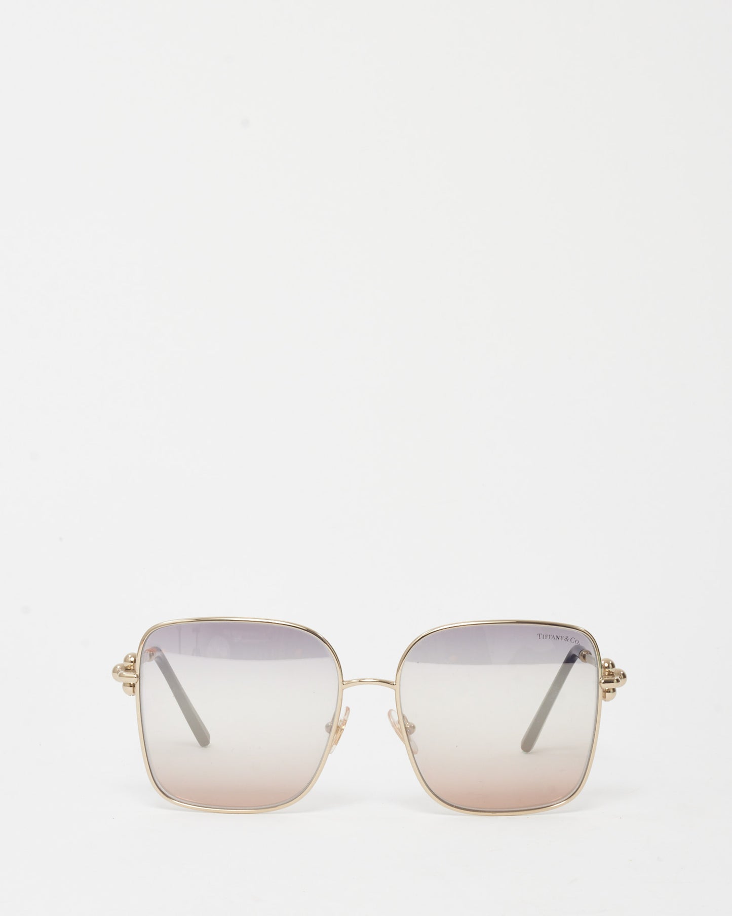 Tiffany & Co. Silver and Blue Azure Gradient Lens TF3094 Oversize Square Sunglasses