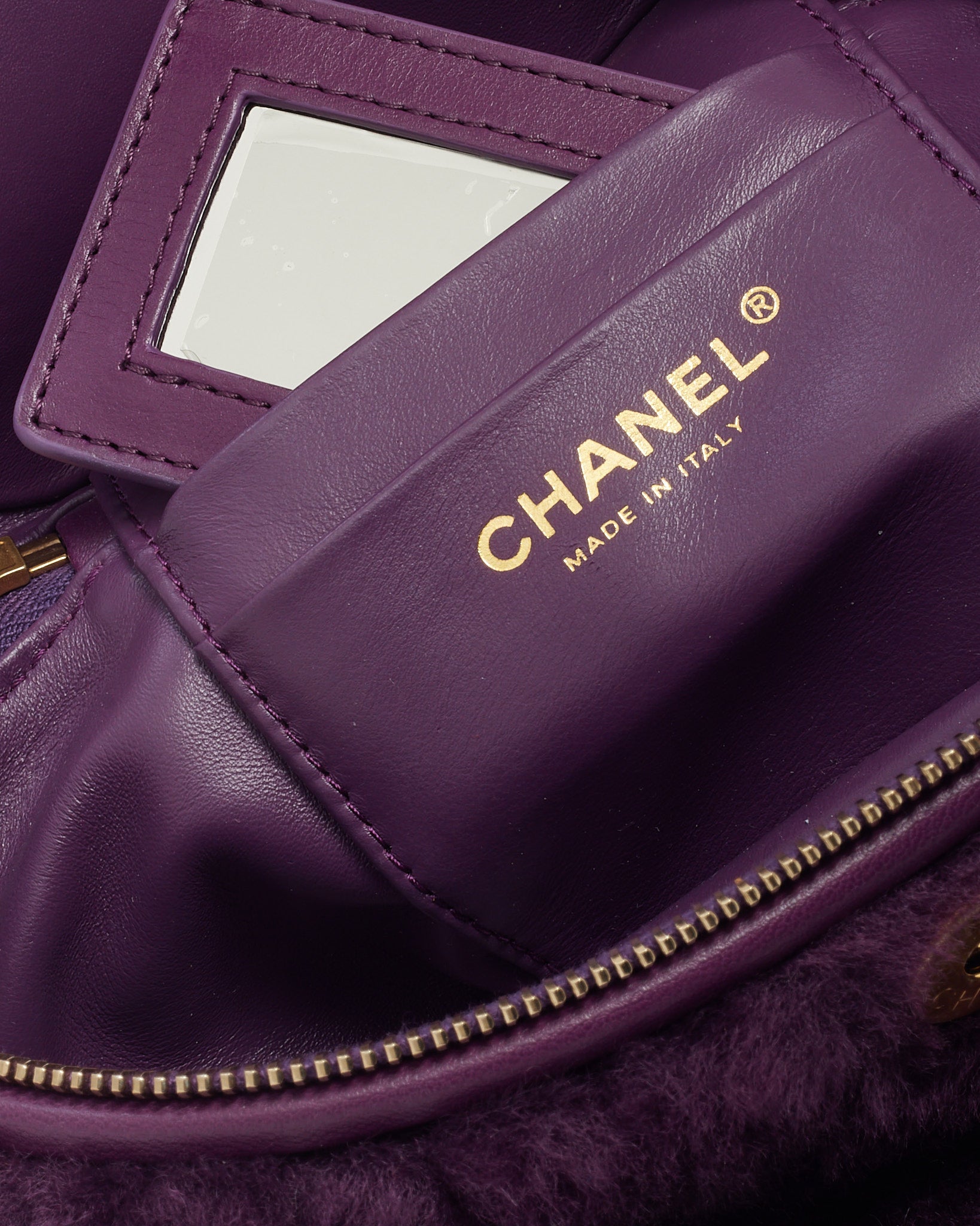 Buy Chanel Purple Shearling Small Coconing Top Handle Vanity Case