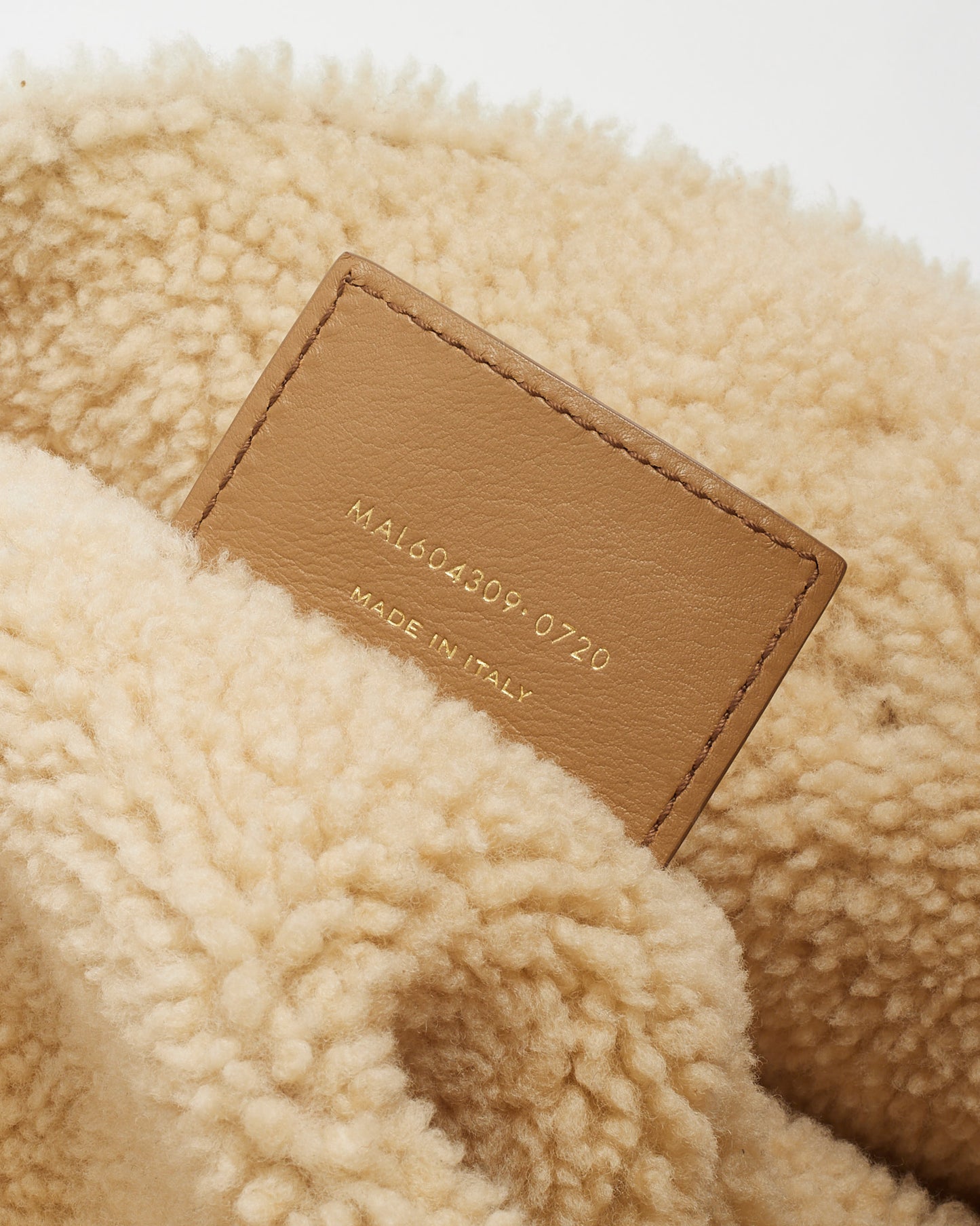 Saint Laurent Beige Suede and Shearling E/W Shopping Tote