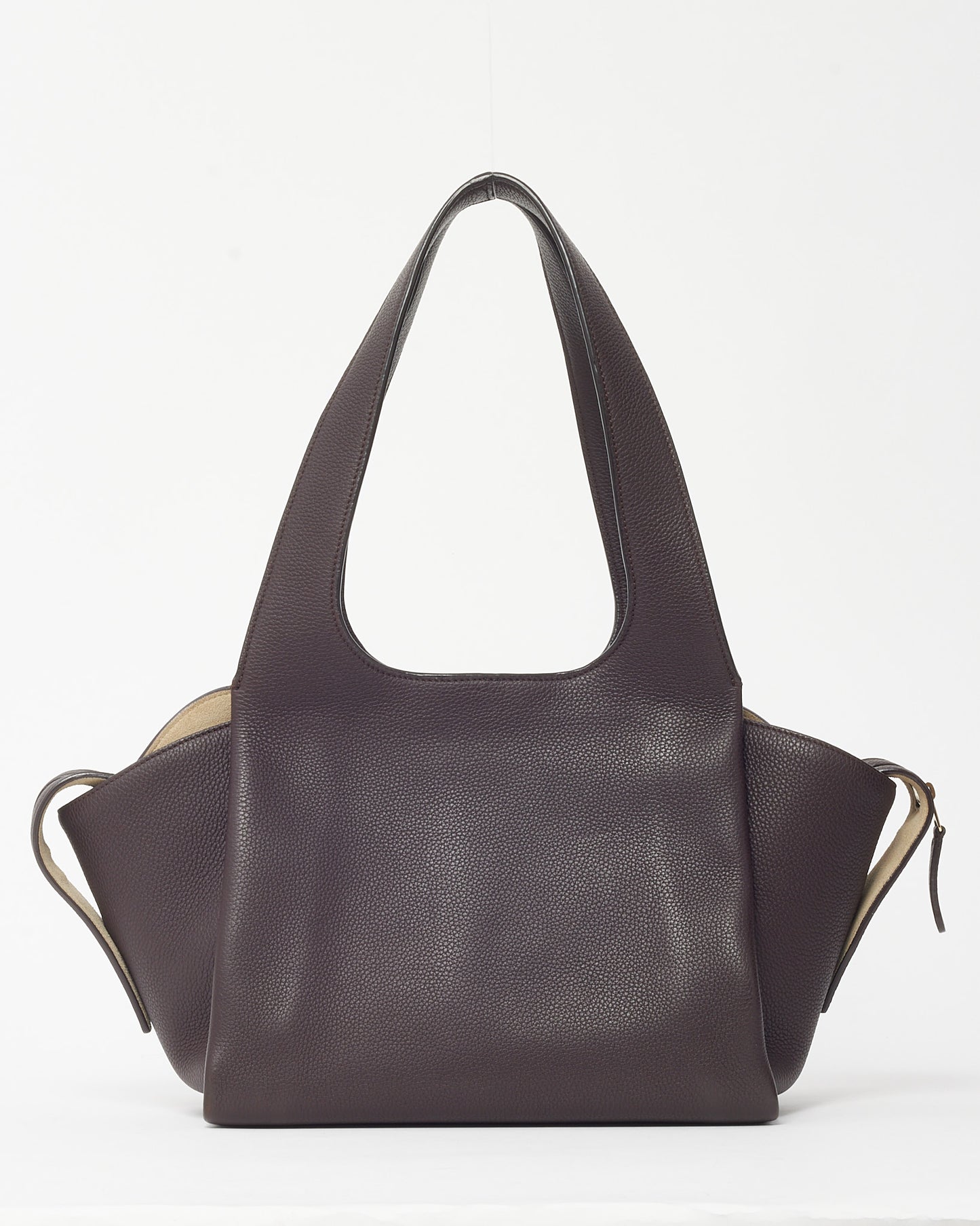 The Row Brown Grained Leather TR1 Tote Bag
