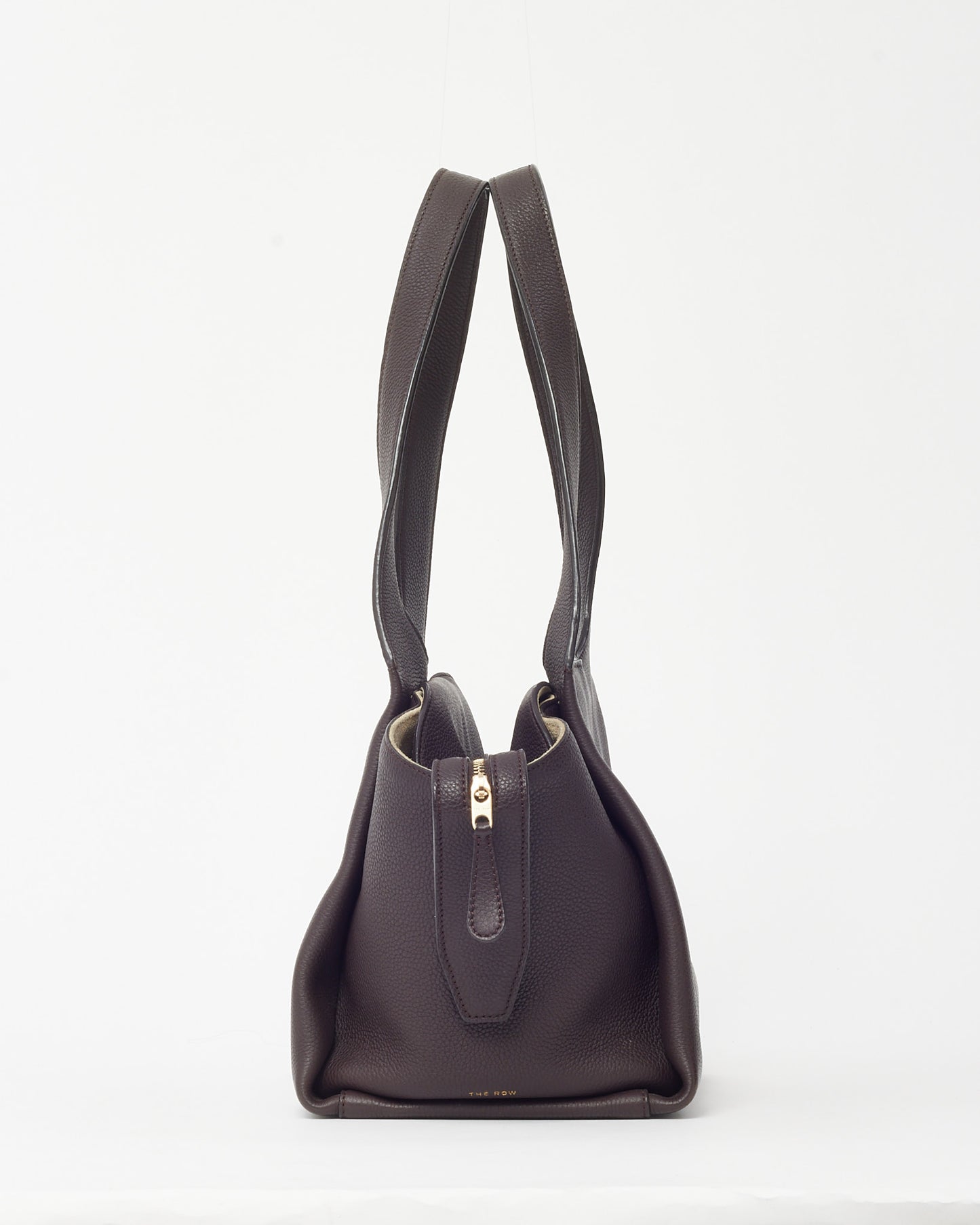 The Row Brown Grained Leather TR1 Tote Bag