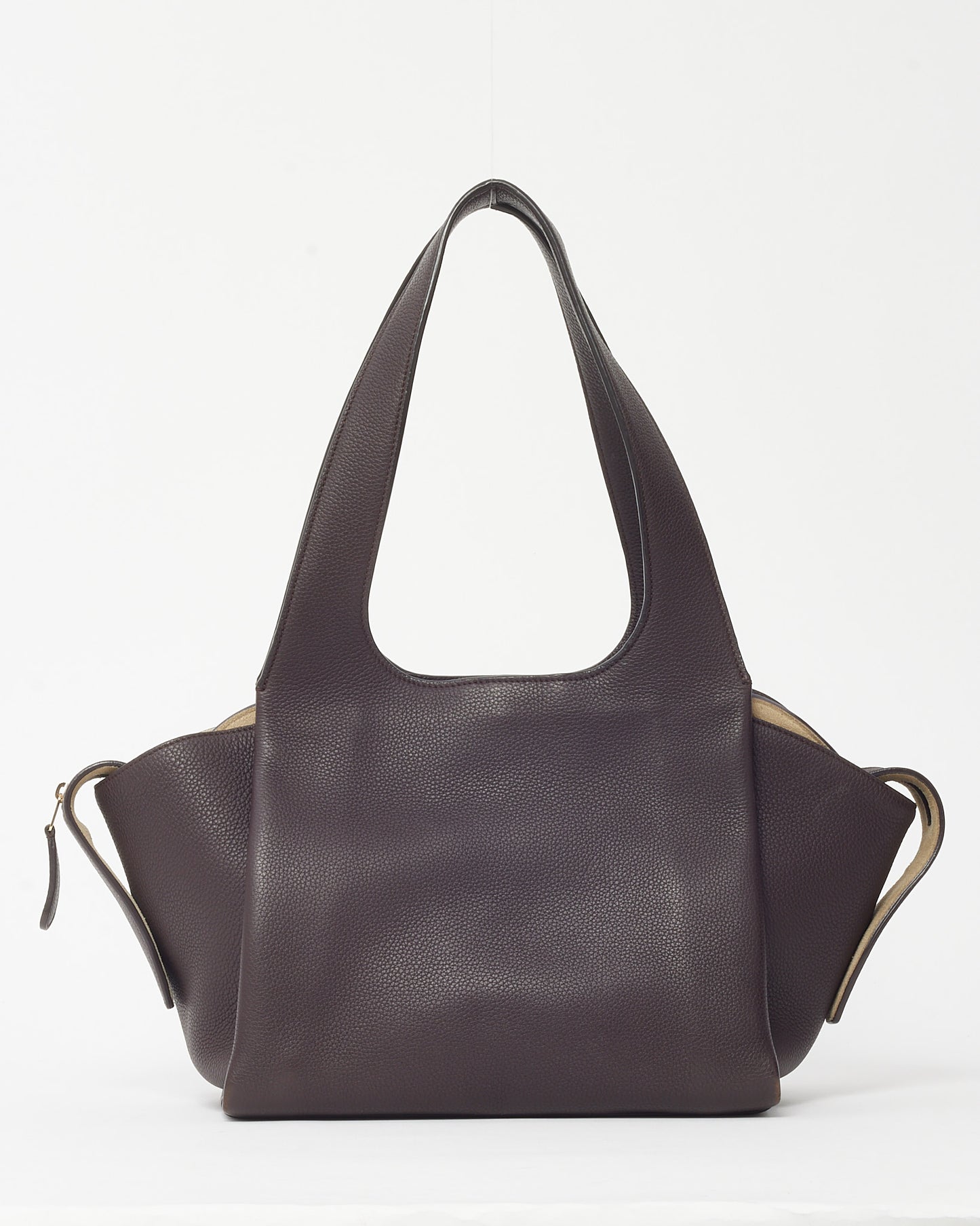 The Row Brown Grained Leather TR1 Tote Bag