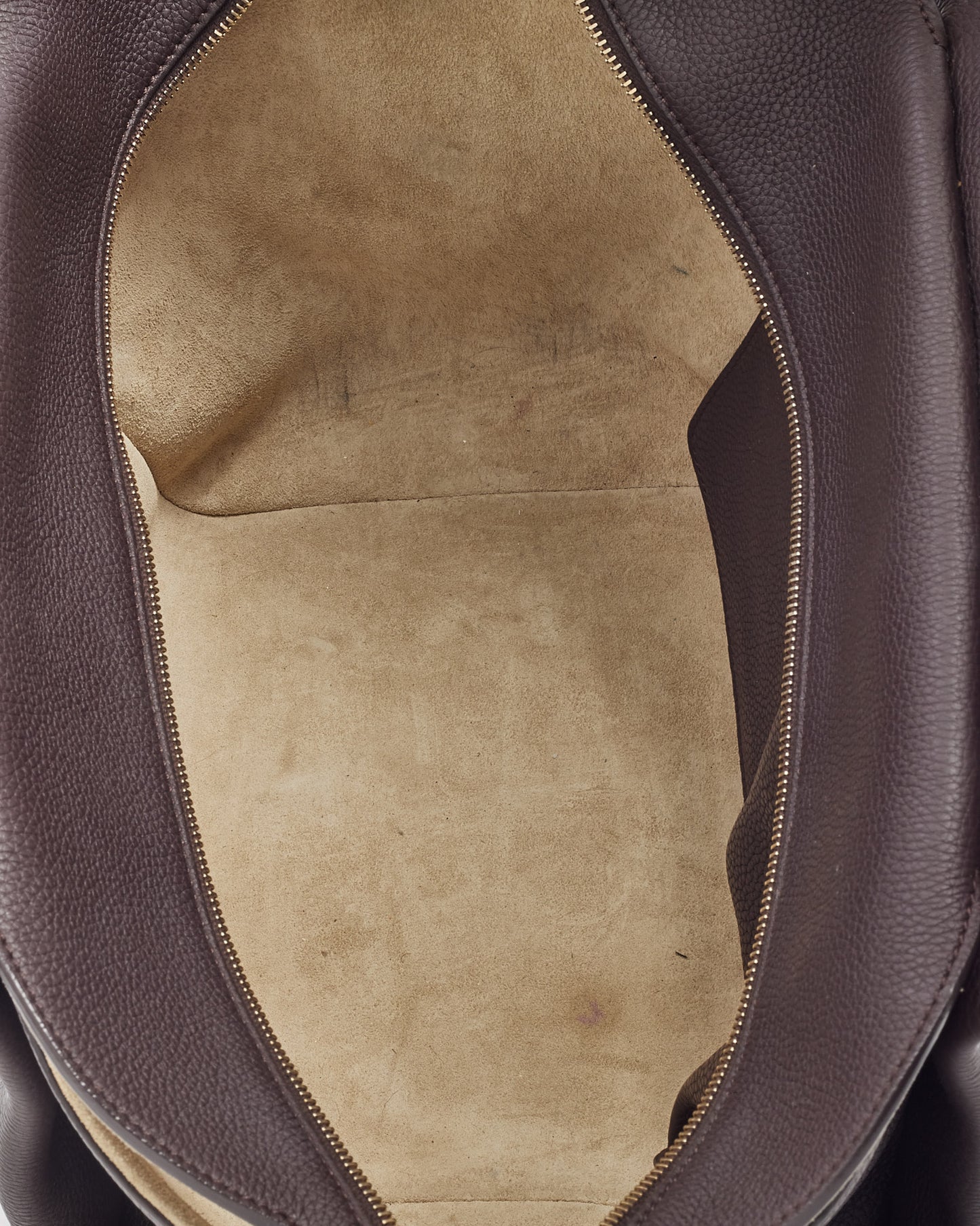 The Row Brown Grained Leather TR1 Tote Bag