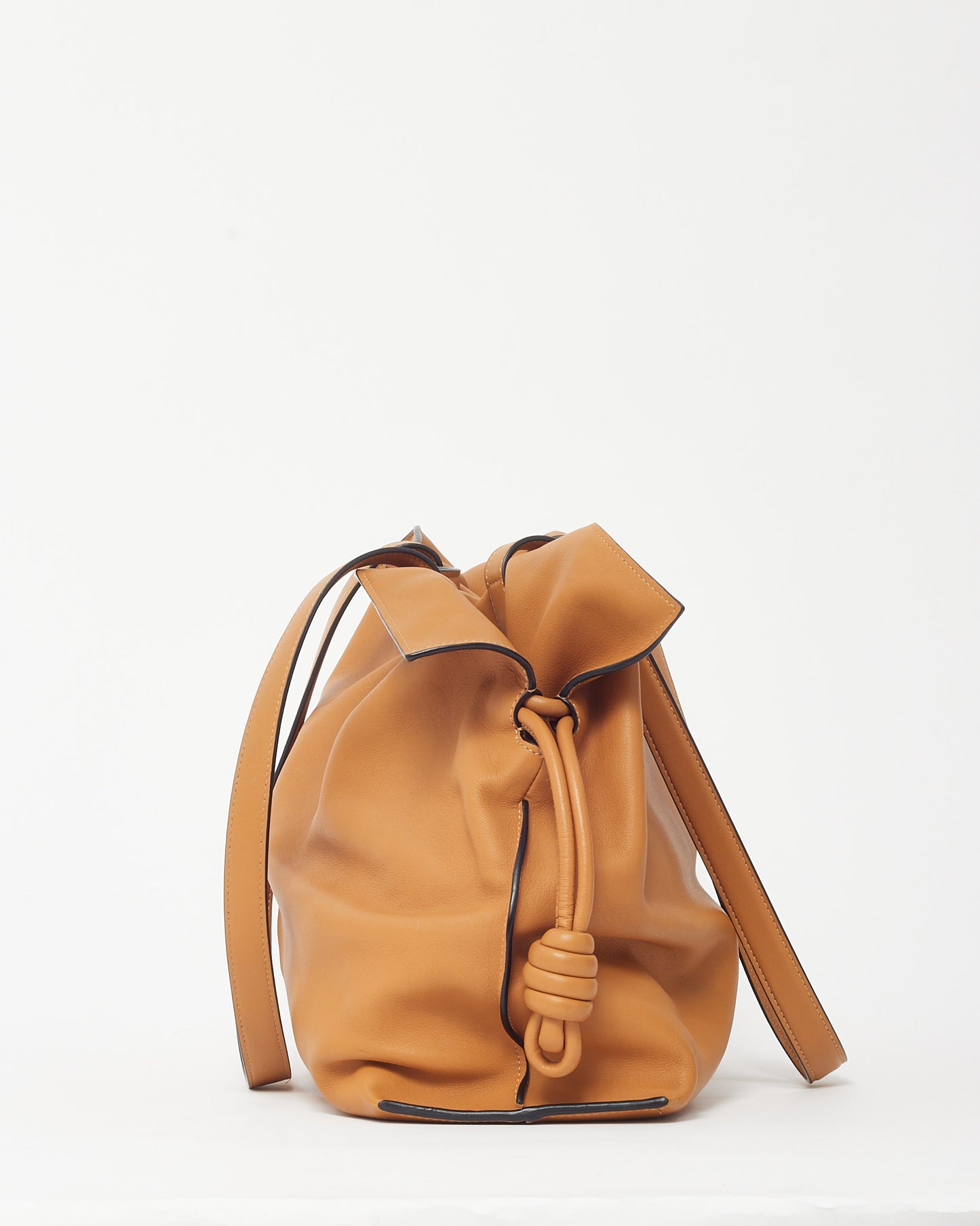 Loewe Tan "Warm Desert" Calfskin Leather Large Flamenco Clutch Shoulder Bag