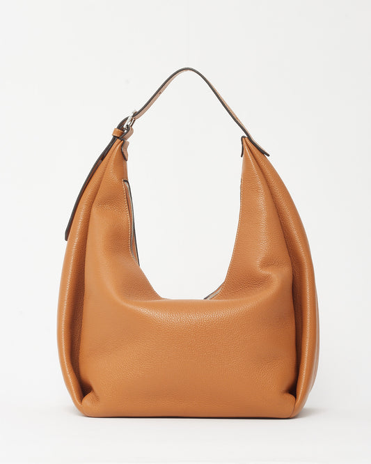 Totême Tan Grained Leather Belt Hobo Shoulder Bag