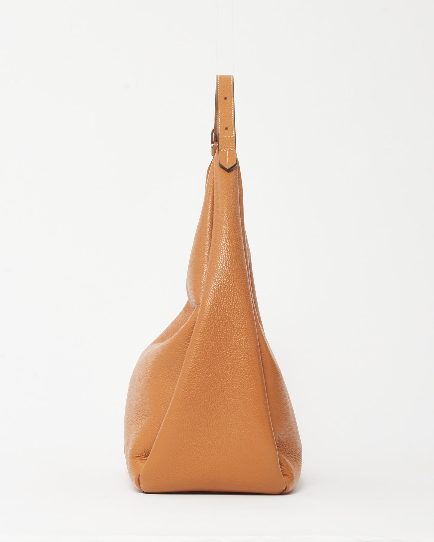 Totême Tan Grained Leather Belt Hobo Shoulder Bag