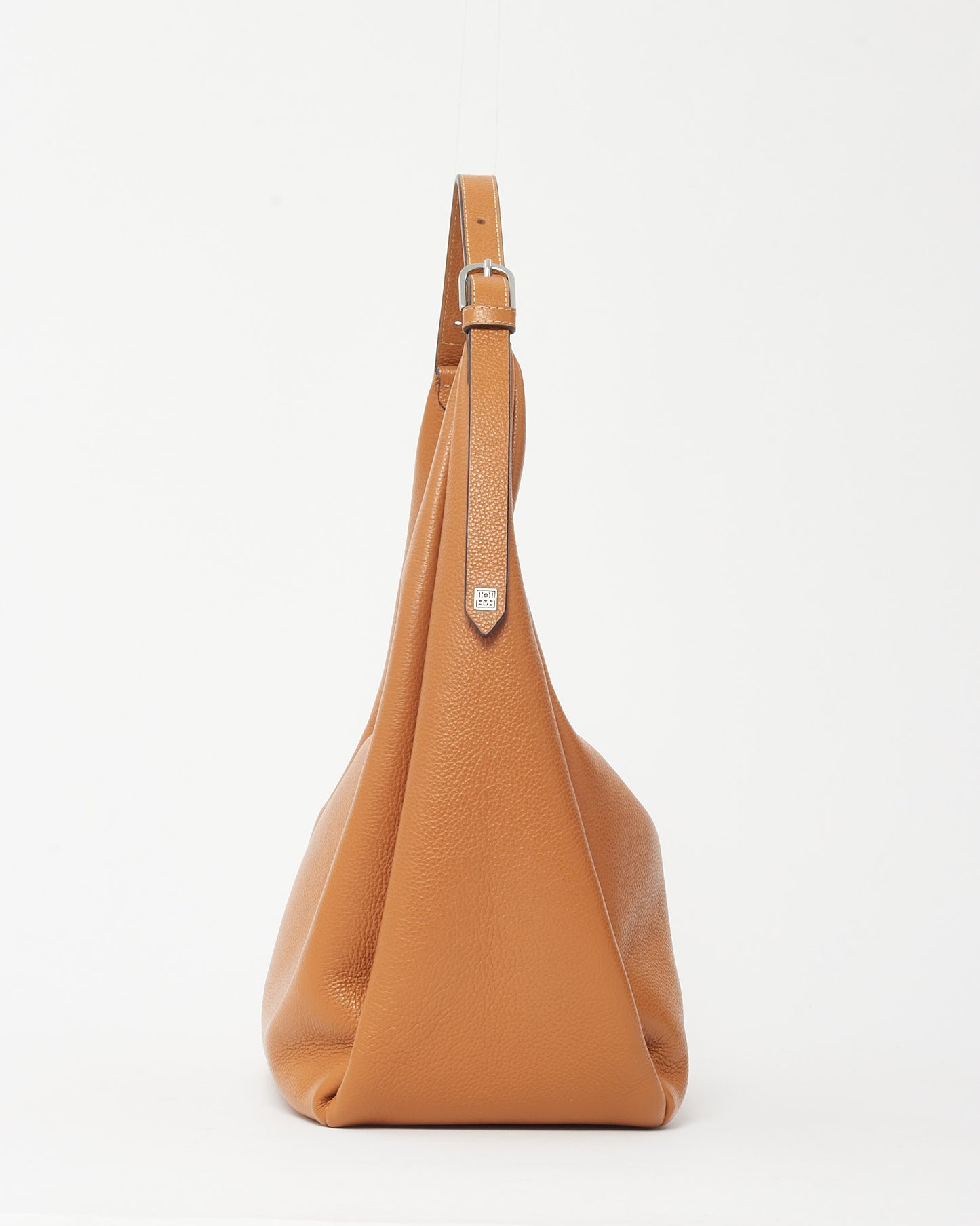 Totême Tan Grained Leather Belt Hobo Shoulder Bag