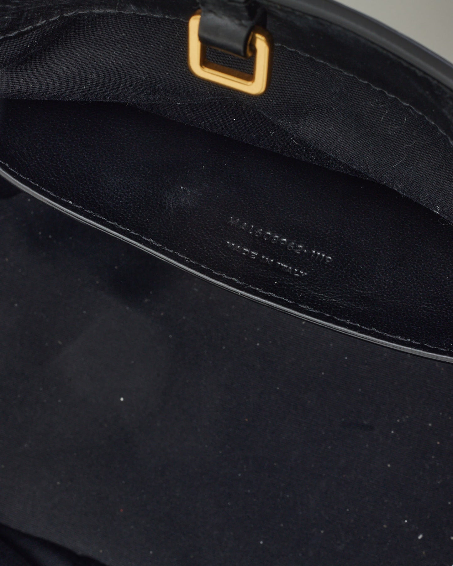 Saint Laurent Black Leather and Raffia Medium E/W Shopping Tote Bag