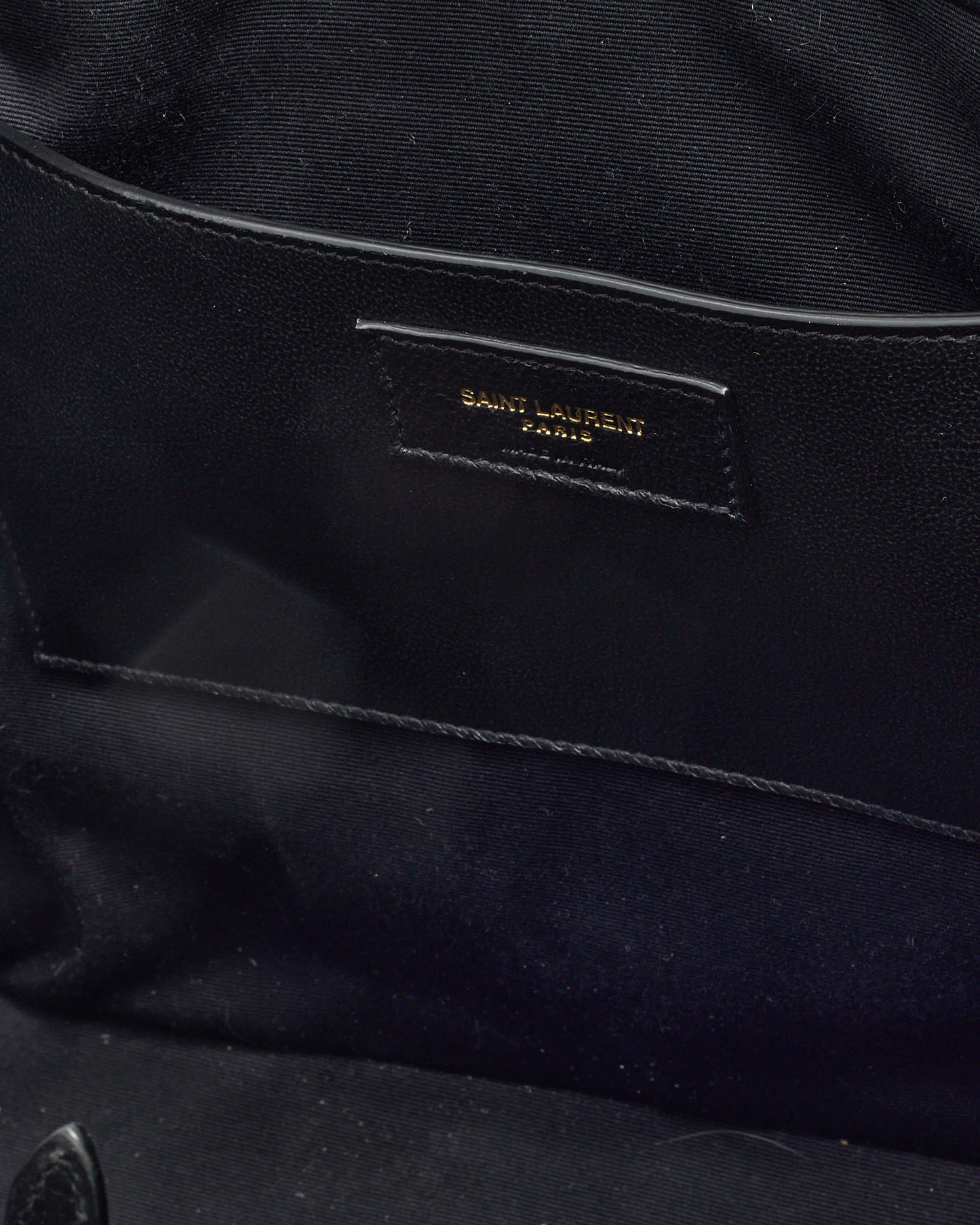 Saint Laurent Black Leather and Raffia Medium E/W Shopping Tote Bag