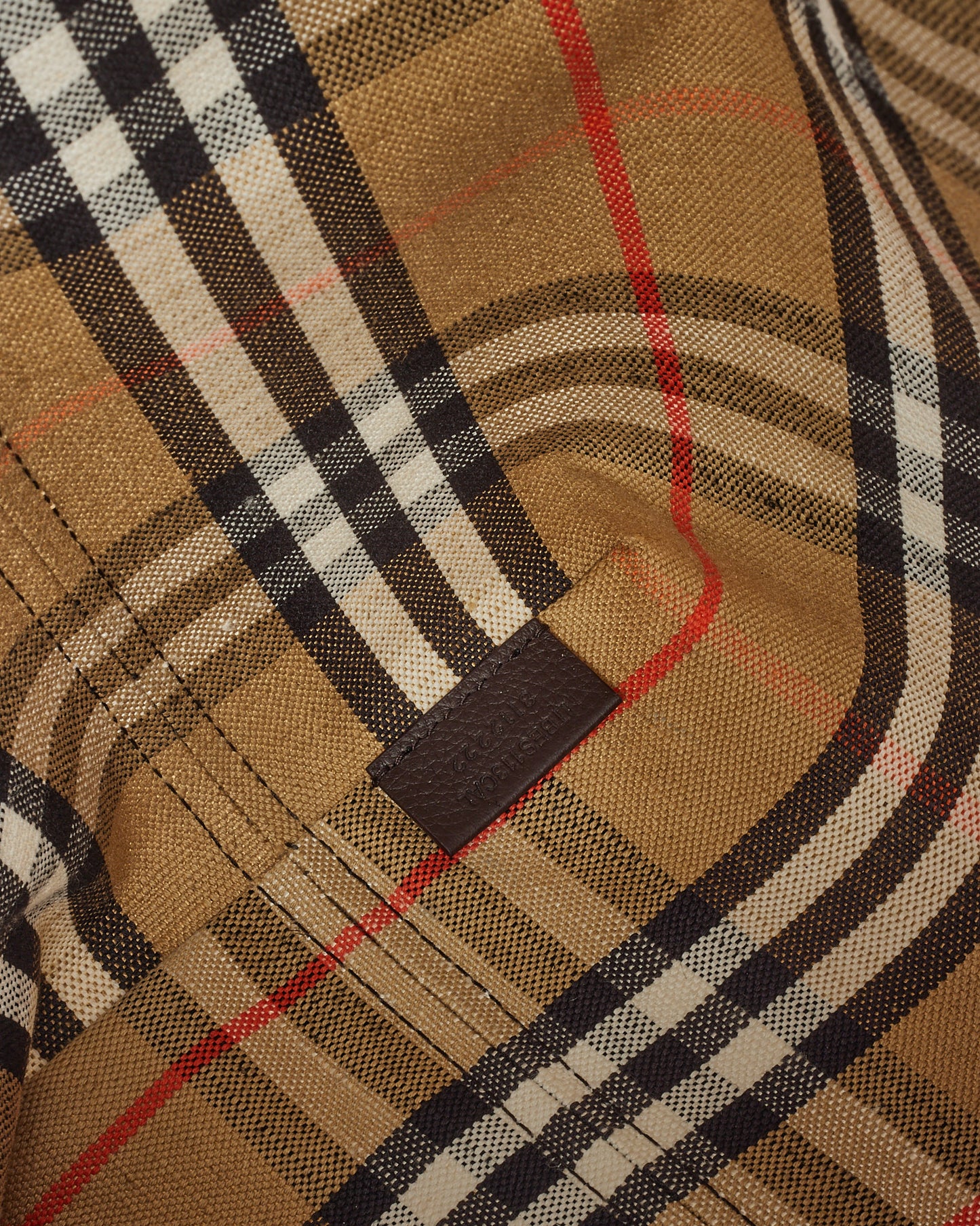 Burberry Beige Check Coated Canvas Medium Highland Reversible Tote Bag