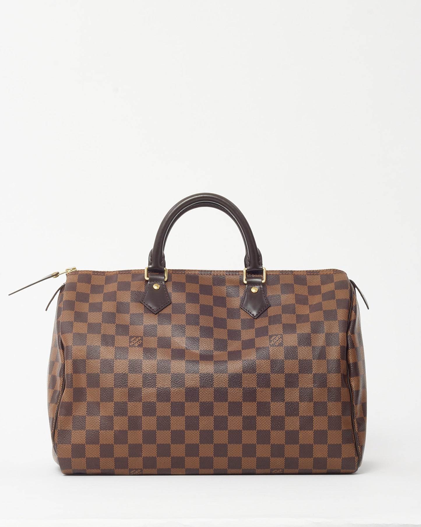 Louis Vuitton Damier Ebene Coated Canvas Speedy 35 Bag