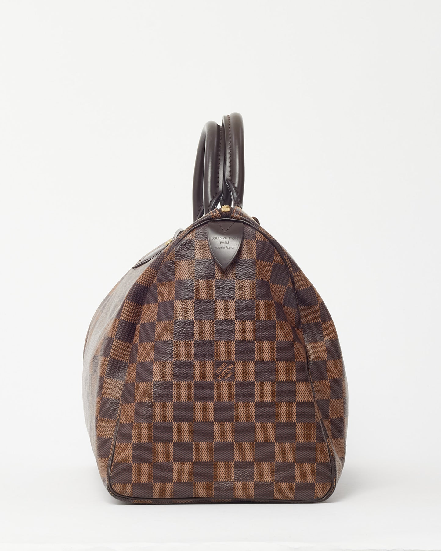 Louis Vuitton Damier Ebene Coated Canvas Speedy 35 Bag