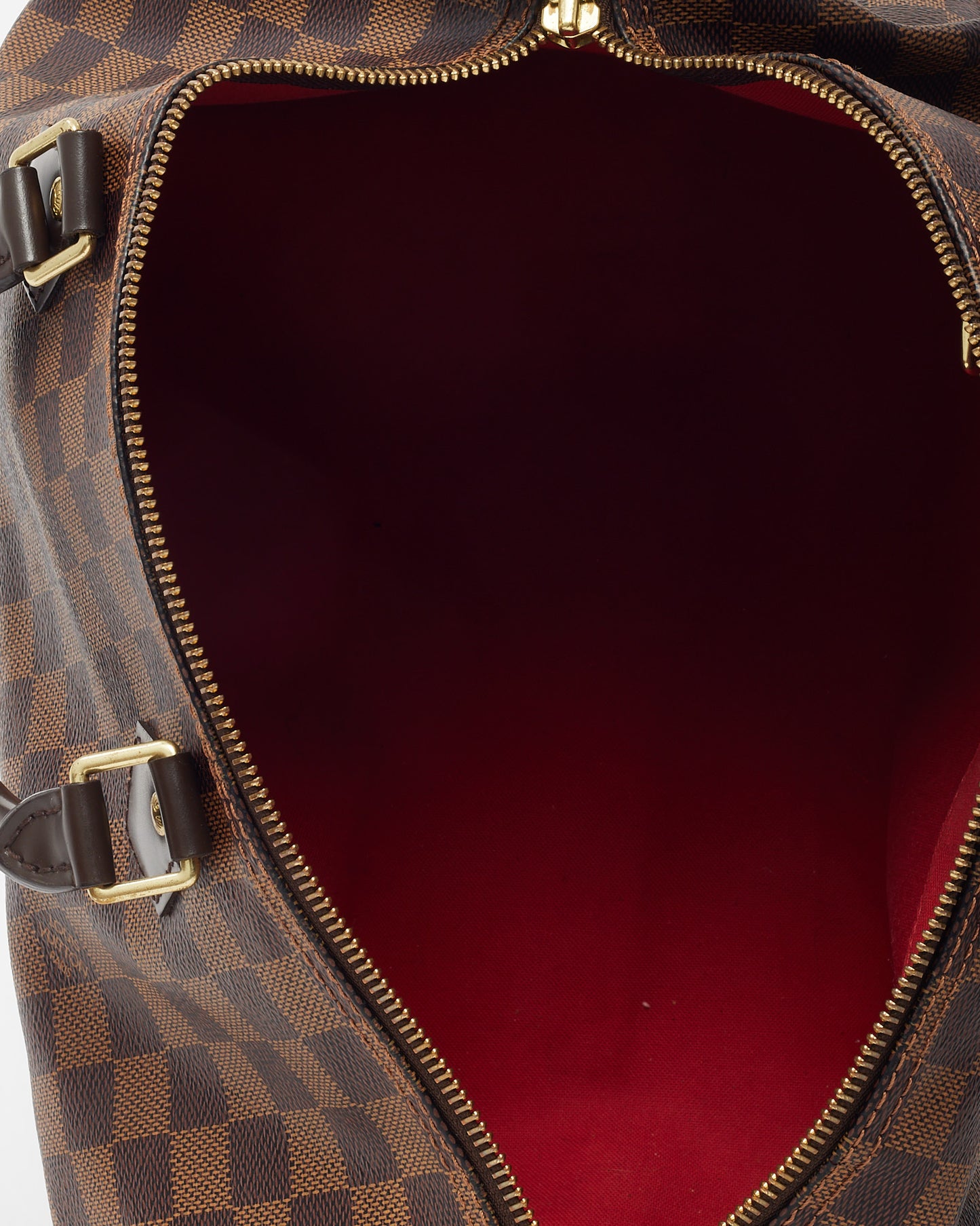 Louis Vuitton Damier Ebene Coated Canvas Speedy 35 Bag