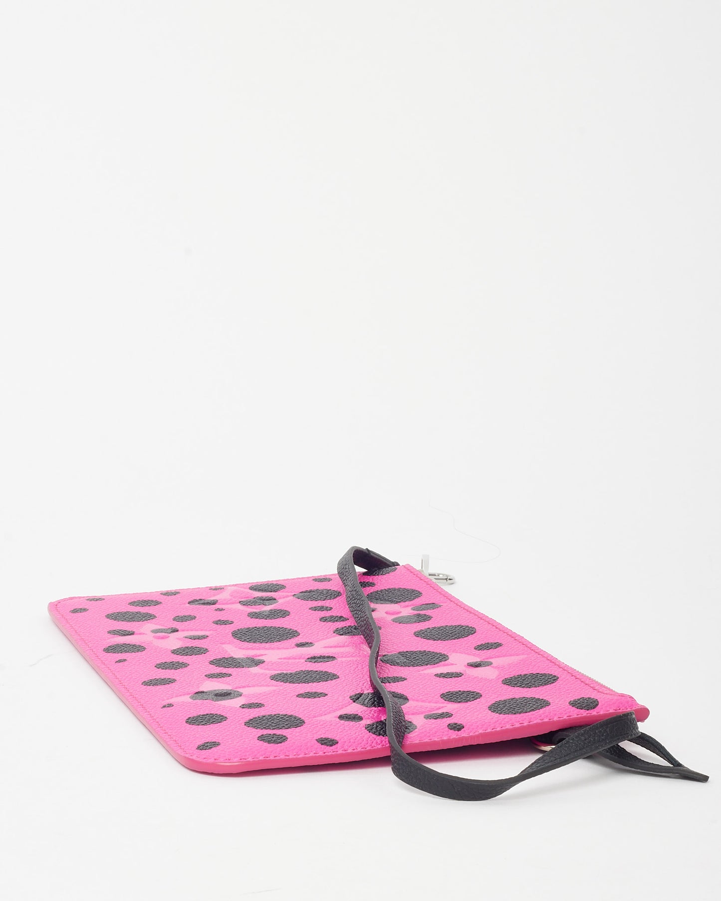 Louis Vuitton x Yayoi Kusama 2023 Pink Monogram Empreinte Leather Infinity Dots Neverfull Pouch