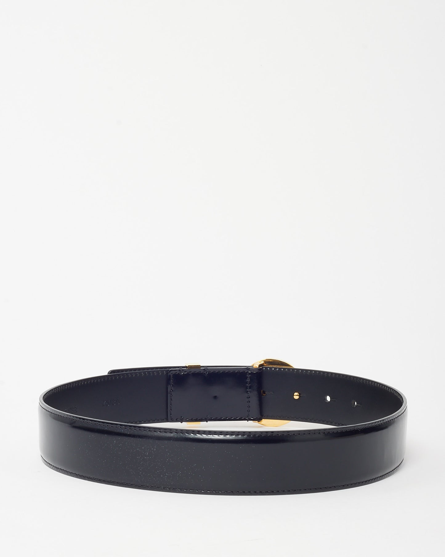 Versace Black Leather La Medusa Crystal Palazzo Belt - 75