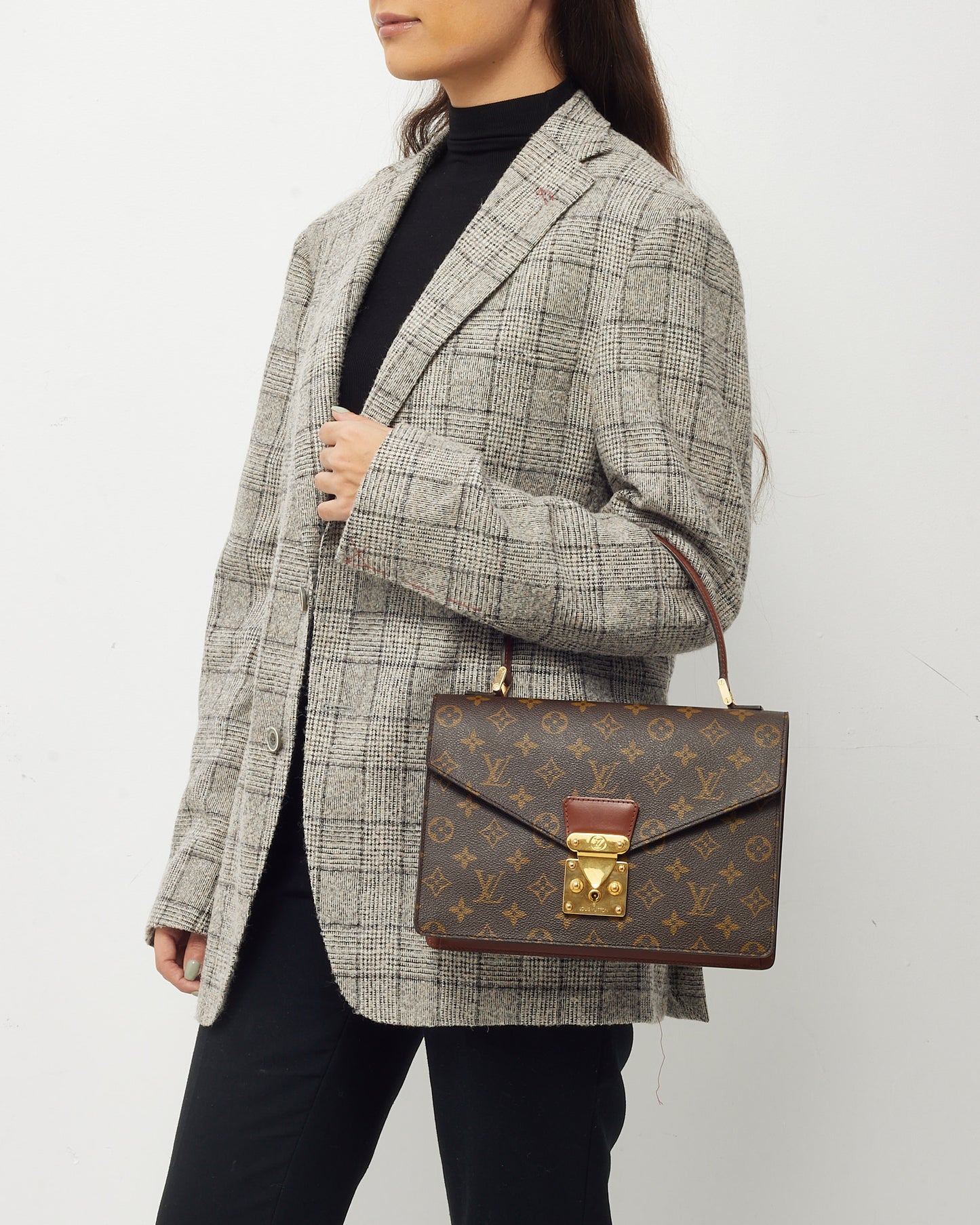 Louis Vuitton Vintage Monogram Canvas Monceau Top Handle Bag