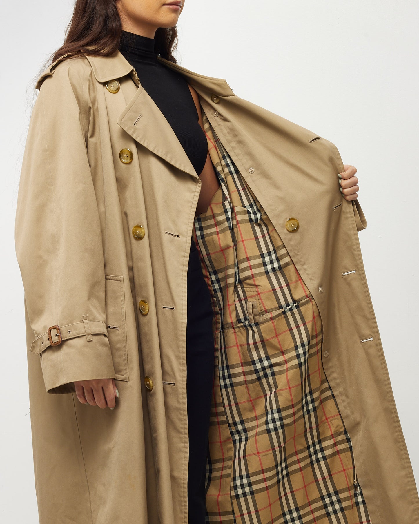 Burberry Vintage Beige Cotton Trench Coat without Belt - 38 / L