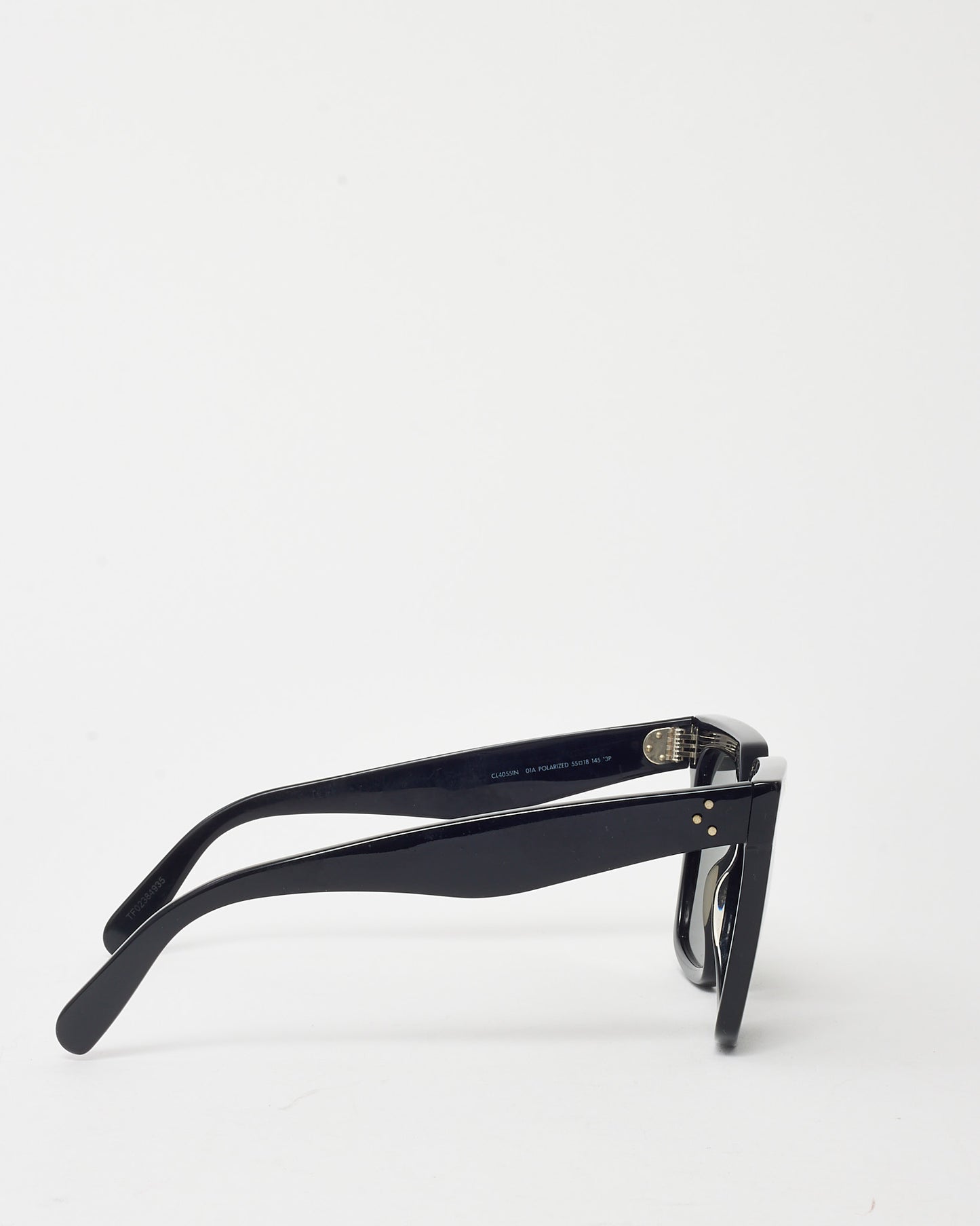 Celine Black Acetate Oversized Rectangular CL4055 Sunglasses