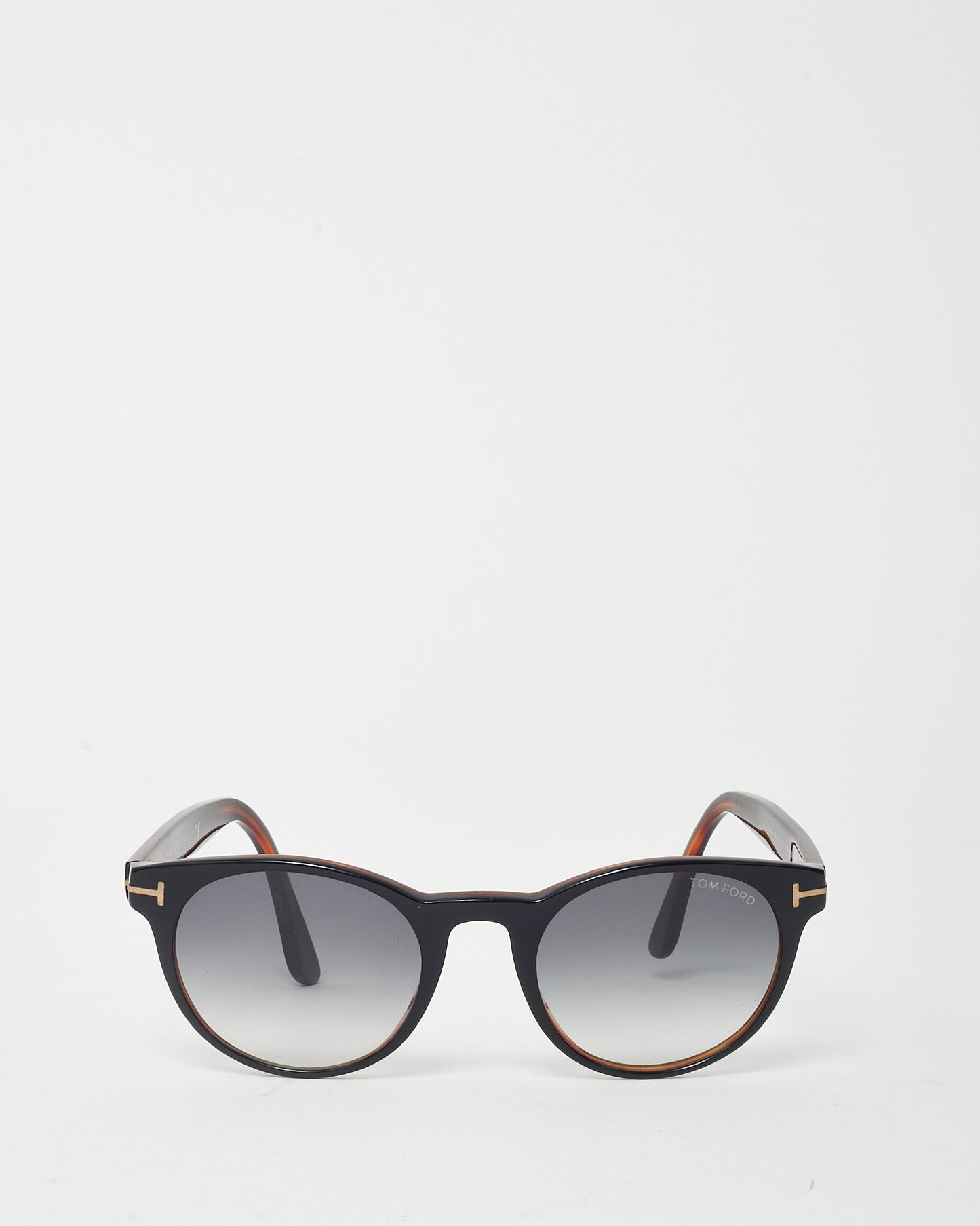 Tom Ford Dark Brown Acetate Palmber TF522 Round Sunglasses