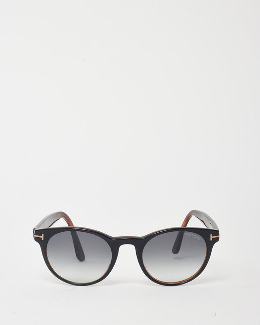 Tom Ford Dark Brown Acetate Palmber TF522 Round Sunglasses