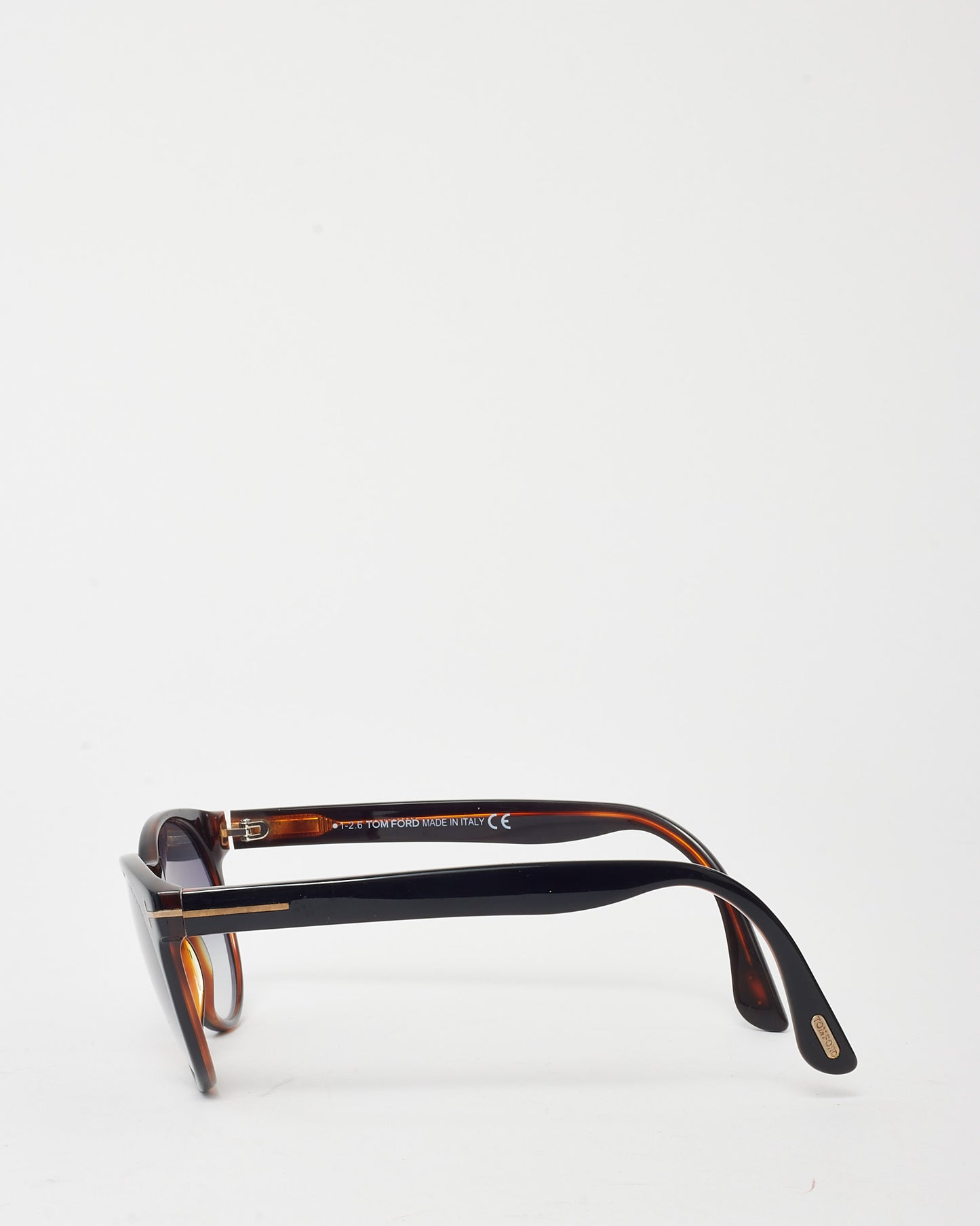 Tom Ford Dark Brown Acetate Palmber TF522 Round Sunglasses