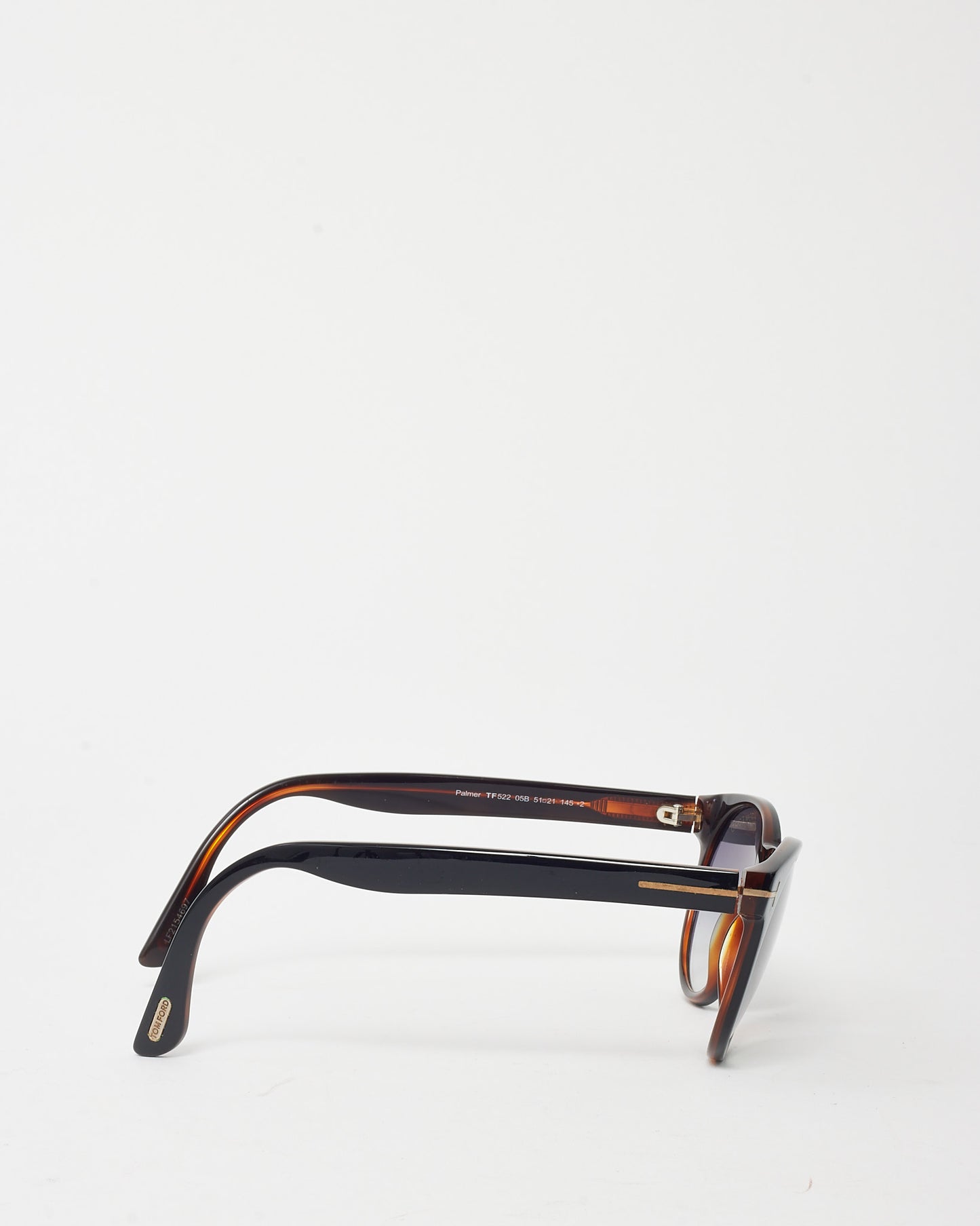 Tom Ford Dark Brown Acetate Palmber TF522 Round Sunglasses