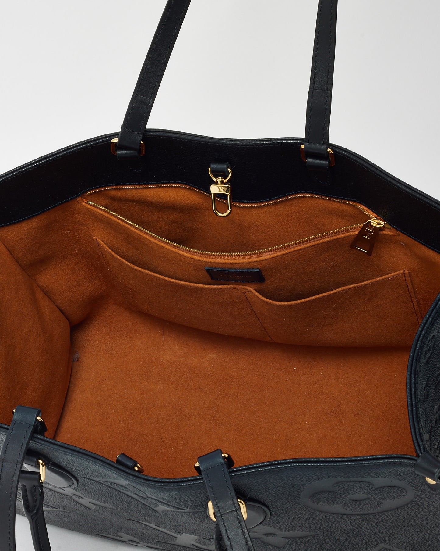 Louis Vuitton Black Monogram Empreinte Leather OnTheGo GM Bag