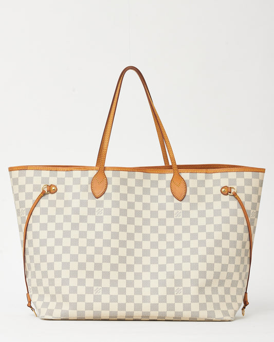 Louis Vuitton Damier Azur Coated Canvas Neverfull GM Bag with No Pouch