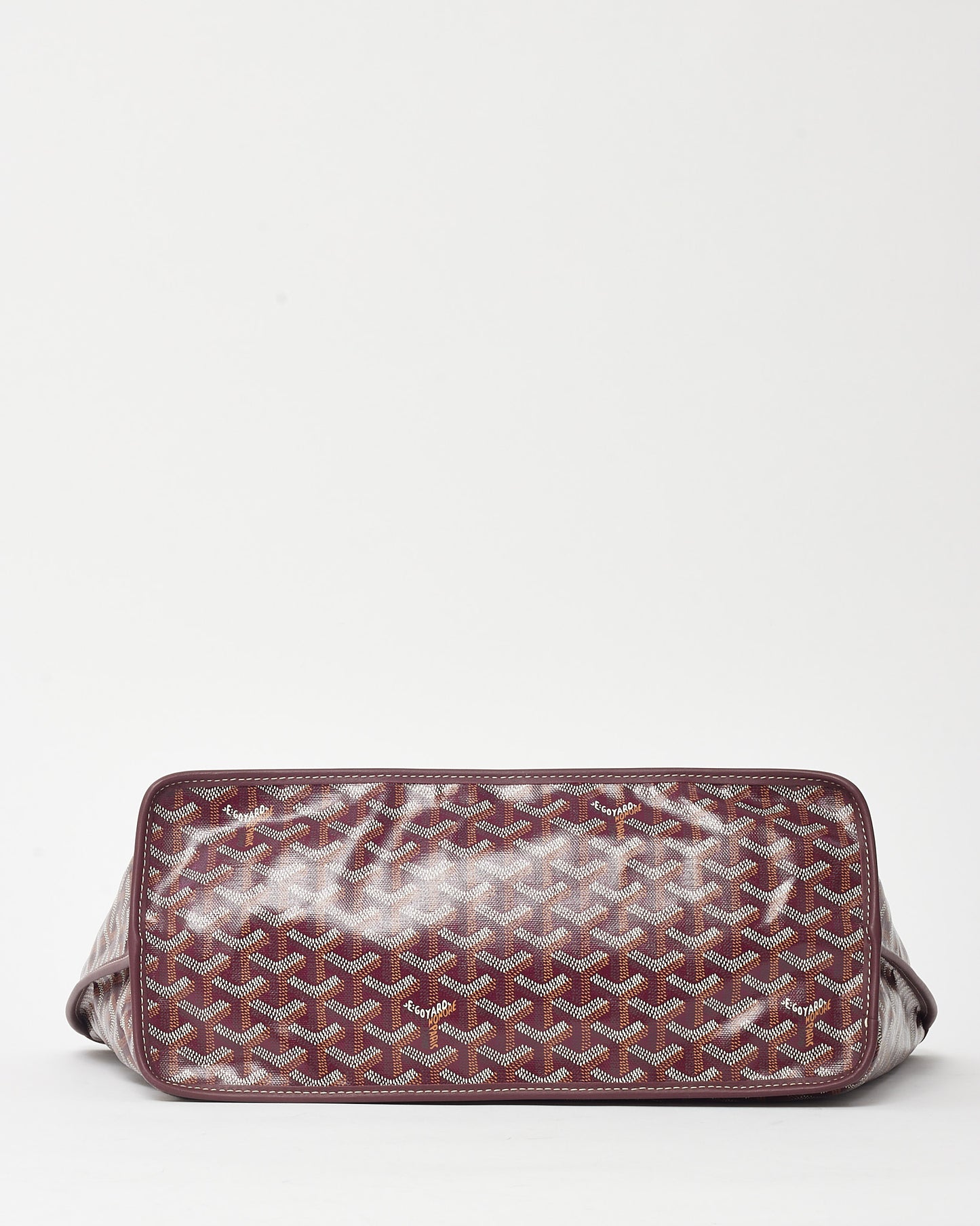Goyard Burgundy Bordeaux Goyardine Coated Canvas Reversible Anjou PM Tote Bag