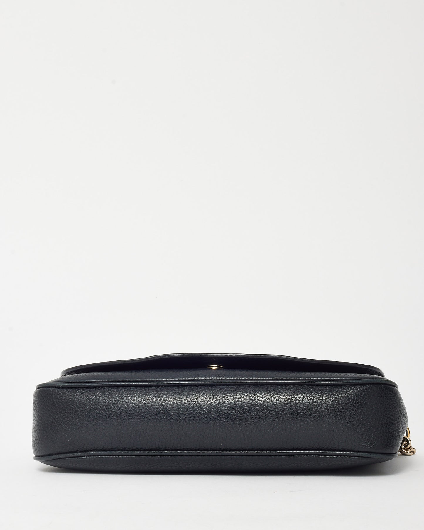 Gucci Black Pebbled Calfskin Leather Medium Soho Flap Crossbody