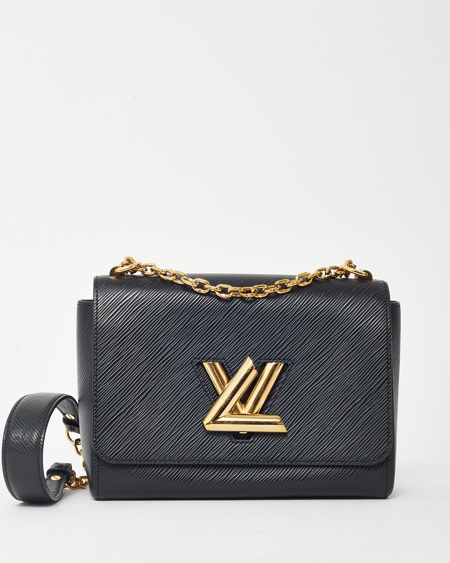 Louis Vuitton Black Epi Leather Twist MM Shoulder Bag GHW