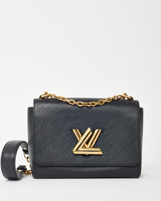 Louis Vuitton Black Epi Leather Twist MM Shoulder Bag GHW