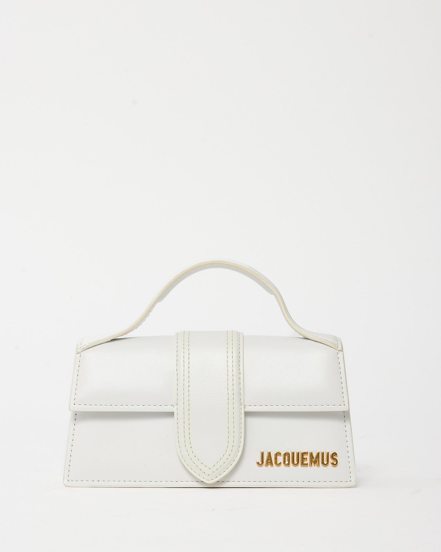 Jacquemus White Leather Le Bambino Mini Crossbody Bag