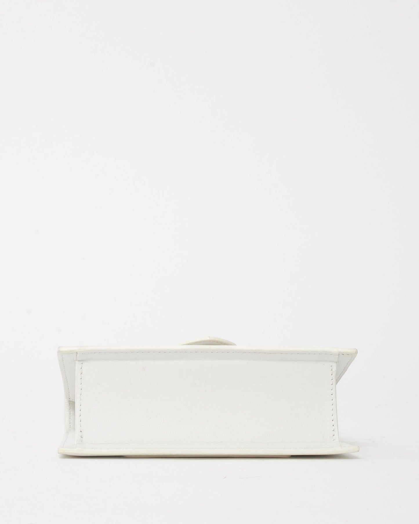 Jacquemus White Leather Le Bambino Mini Crossbody Bag